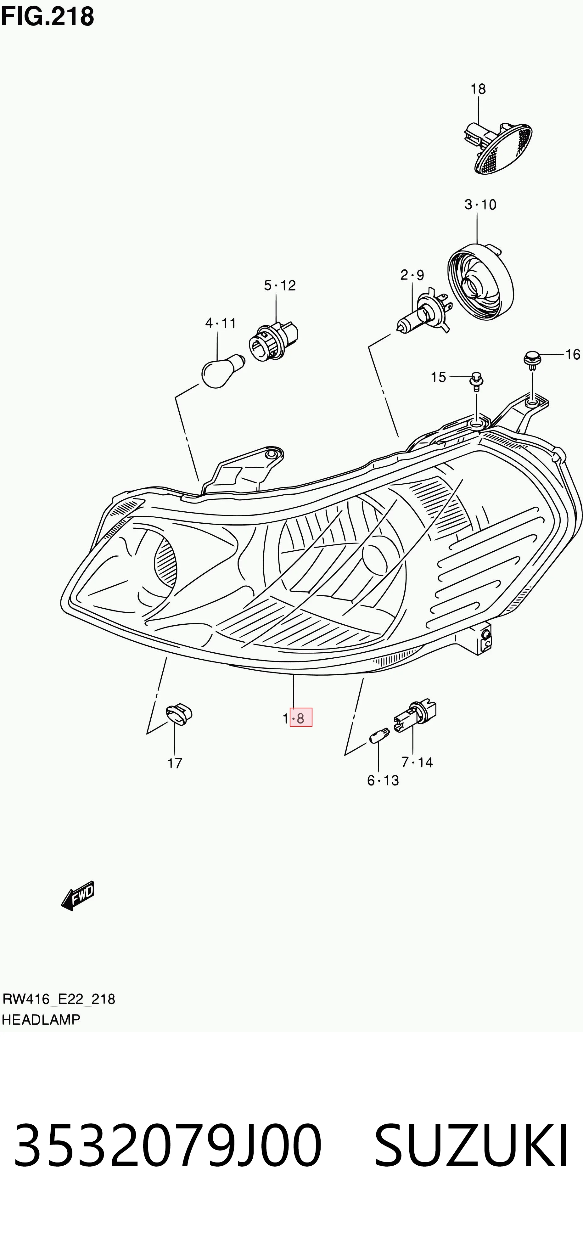  Luz esquerda Suzuki SX4 hatchback (GY) (2006 - 2026) 