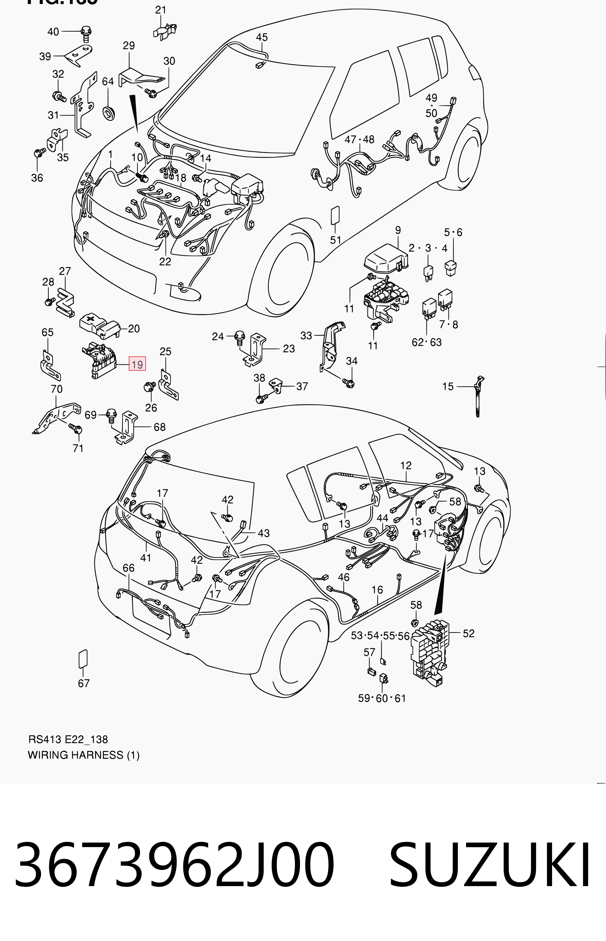 3673962J00 Suzuki Dispositivo de segurança