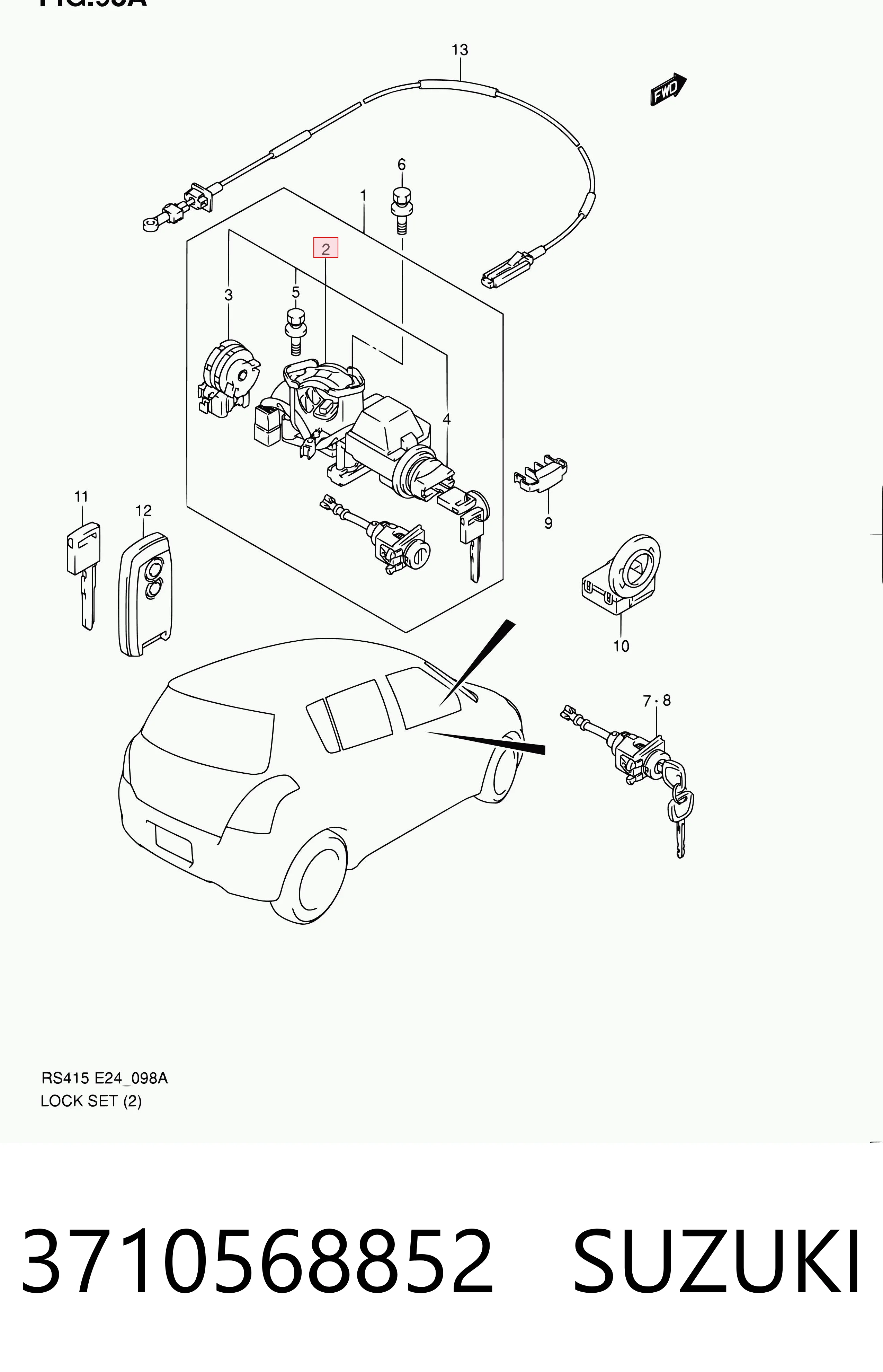 Fecho de ignição Suzuki Grand Vitara  JB ao melhor preço