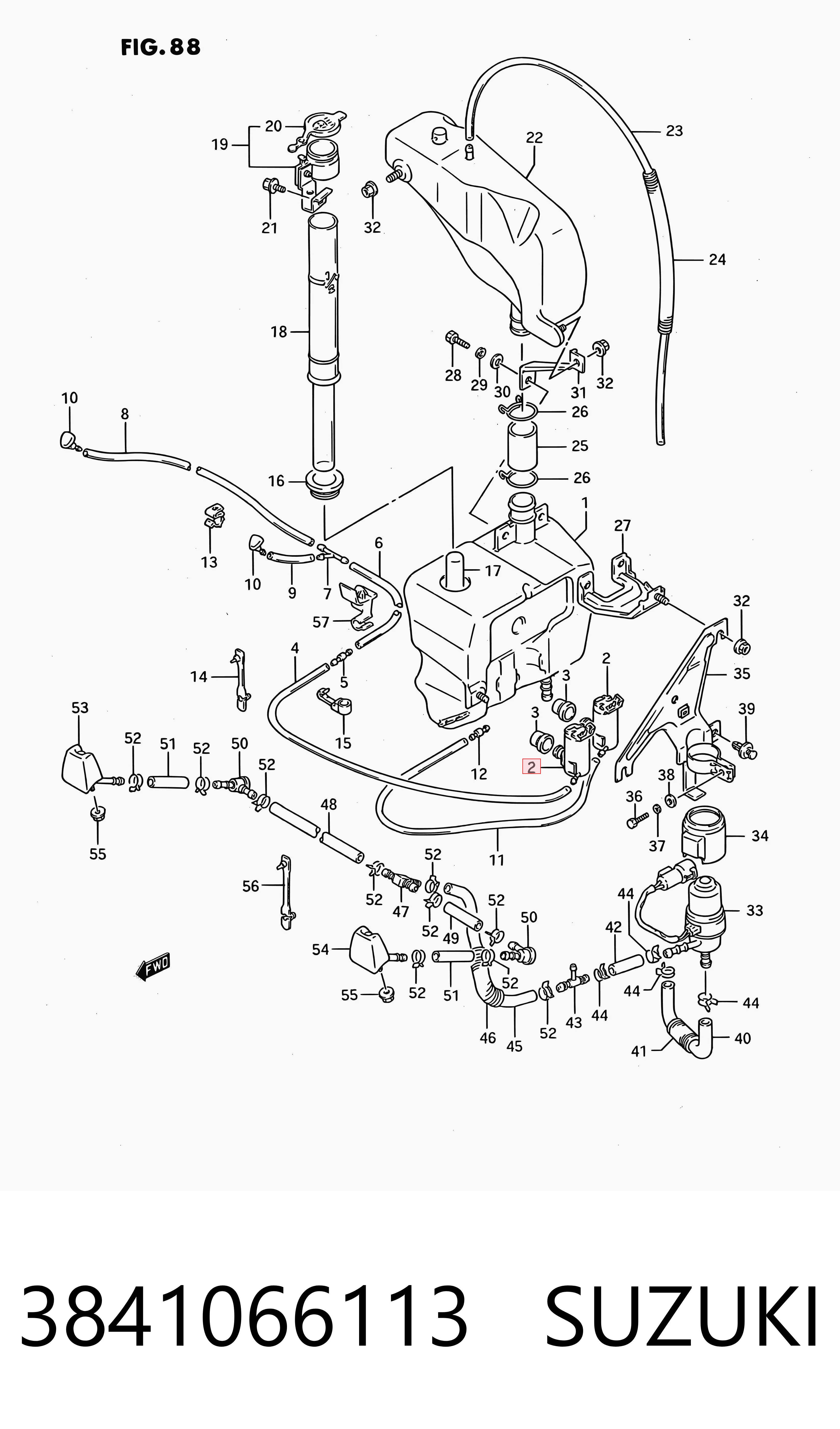 3841066113 General Motors Bomba de motor de fluido para lavador de vidro dianteiro