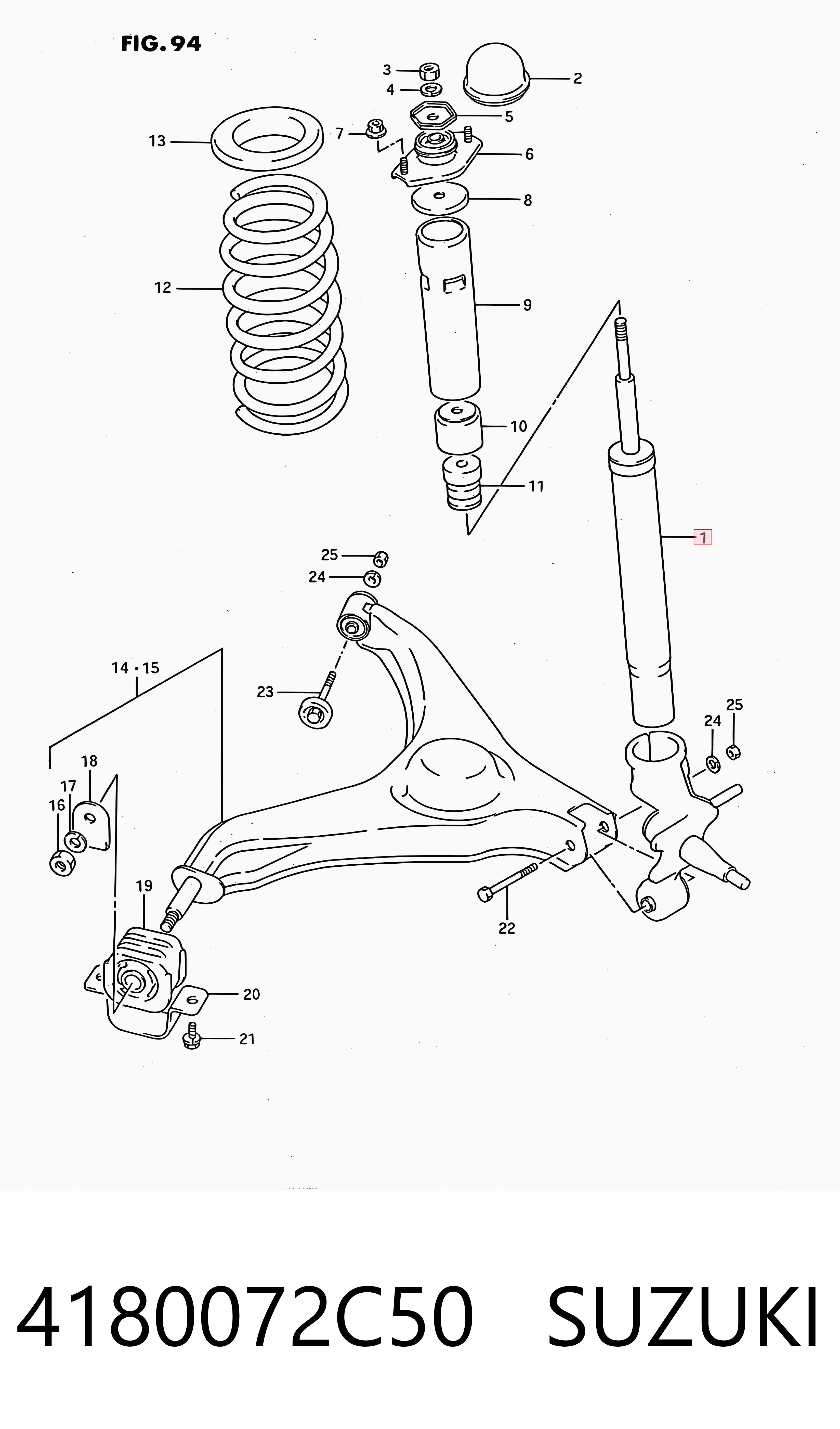 Amortecedor traseiro 6001008223 Renault (RVI)