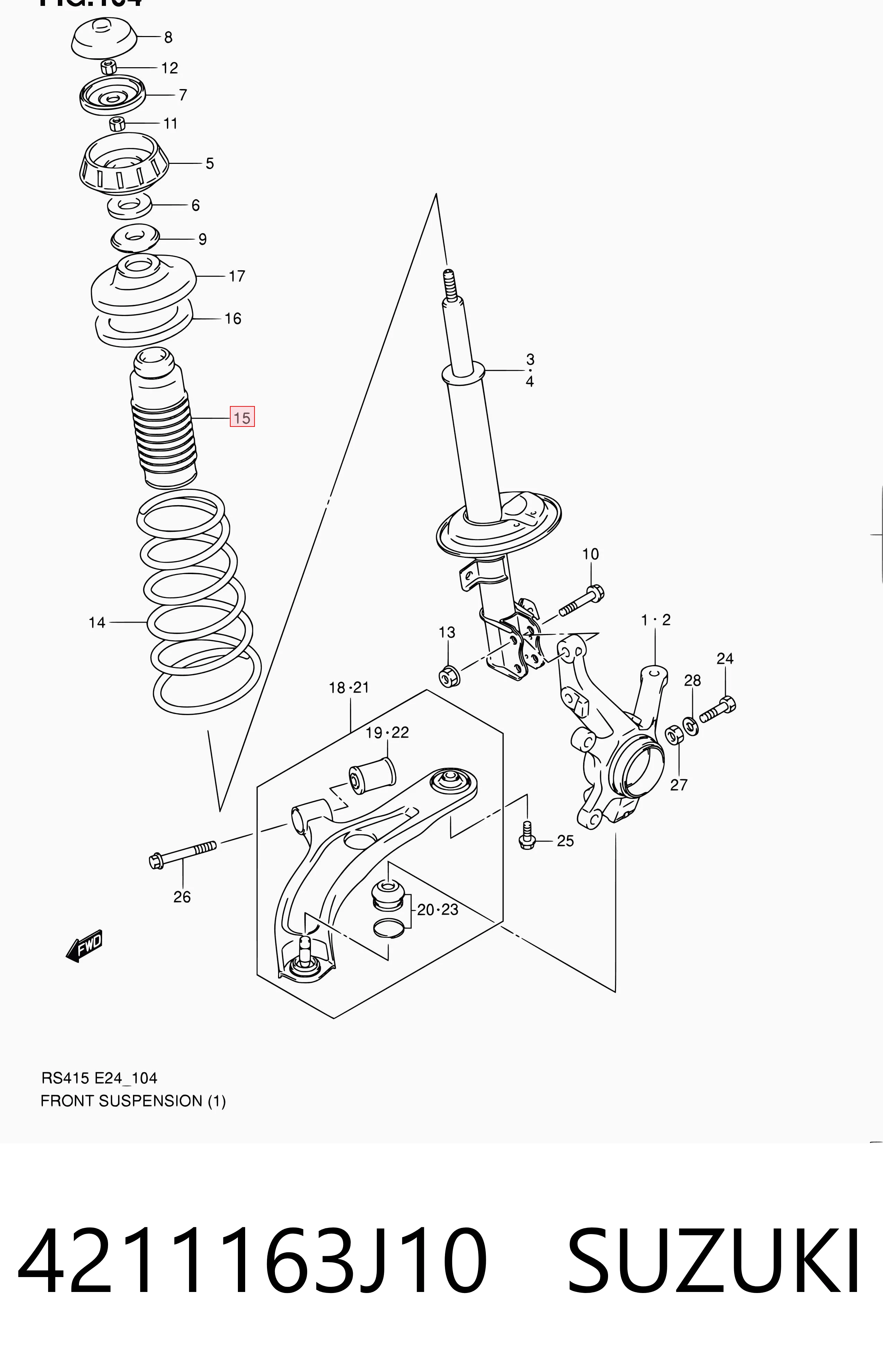 Compre K05105543AC Fiat/Alfa/Lancia Bota de proteção de amortecedor dianteiro
