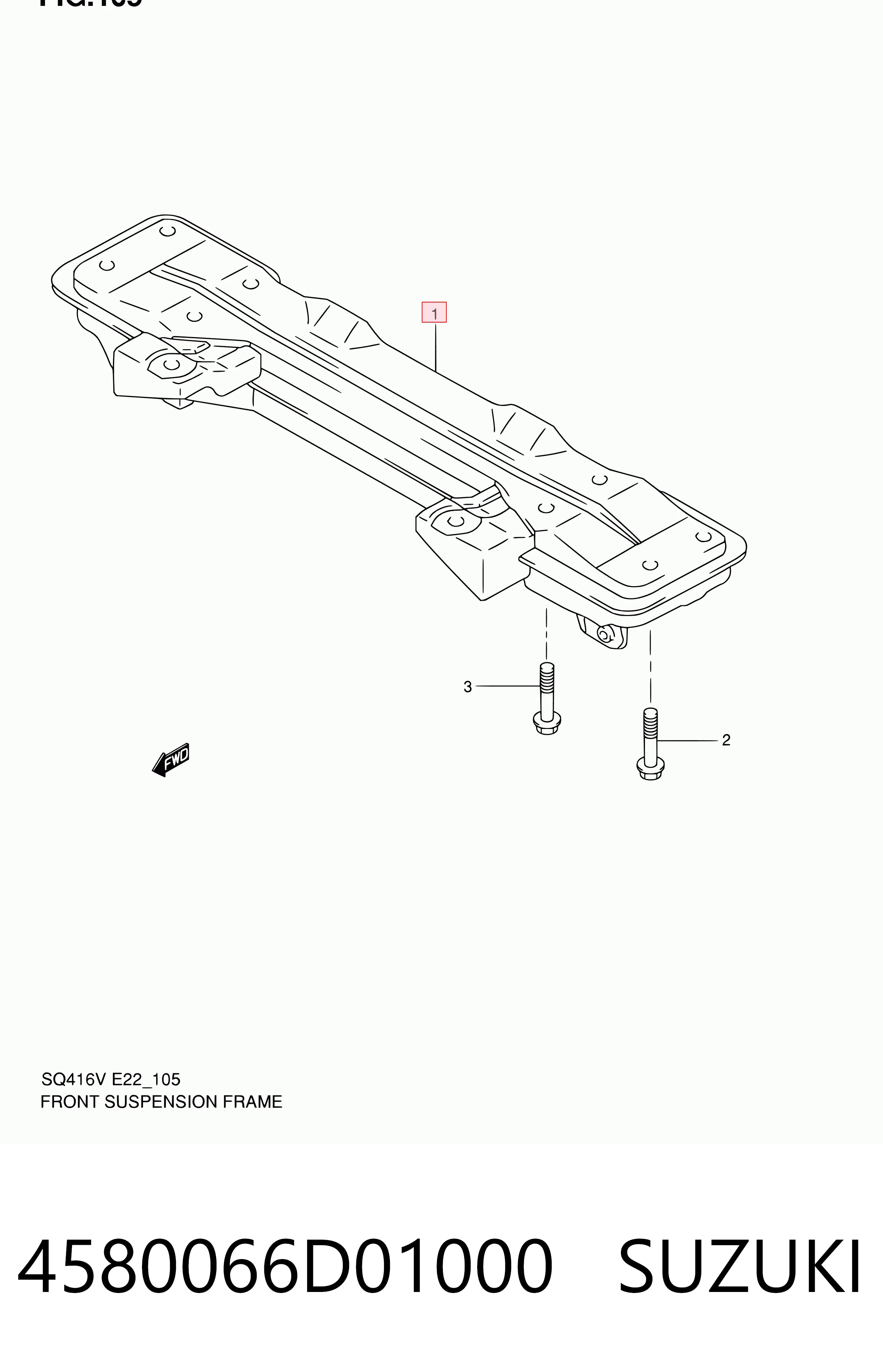 Viga de suspensão dianteira (plataforma veicular) Suzuki Grand Vitara  FT, HT