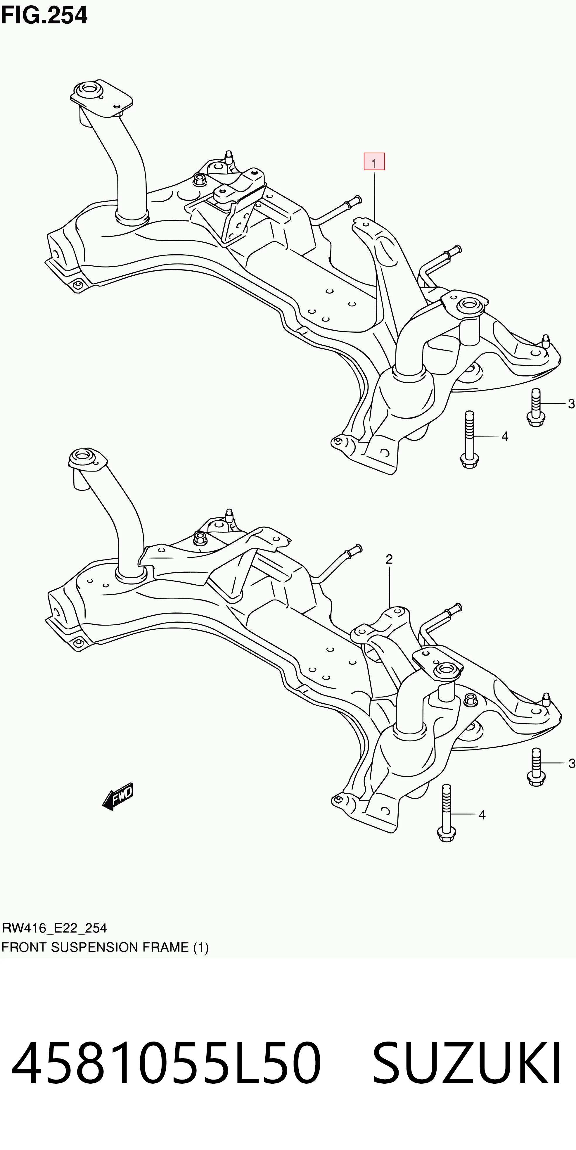  Viga de suspensão dianteira (plataforma veicular) Suzuki SX4 hatchback (GY) (2006 - 2026) 