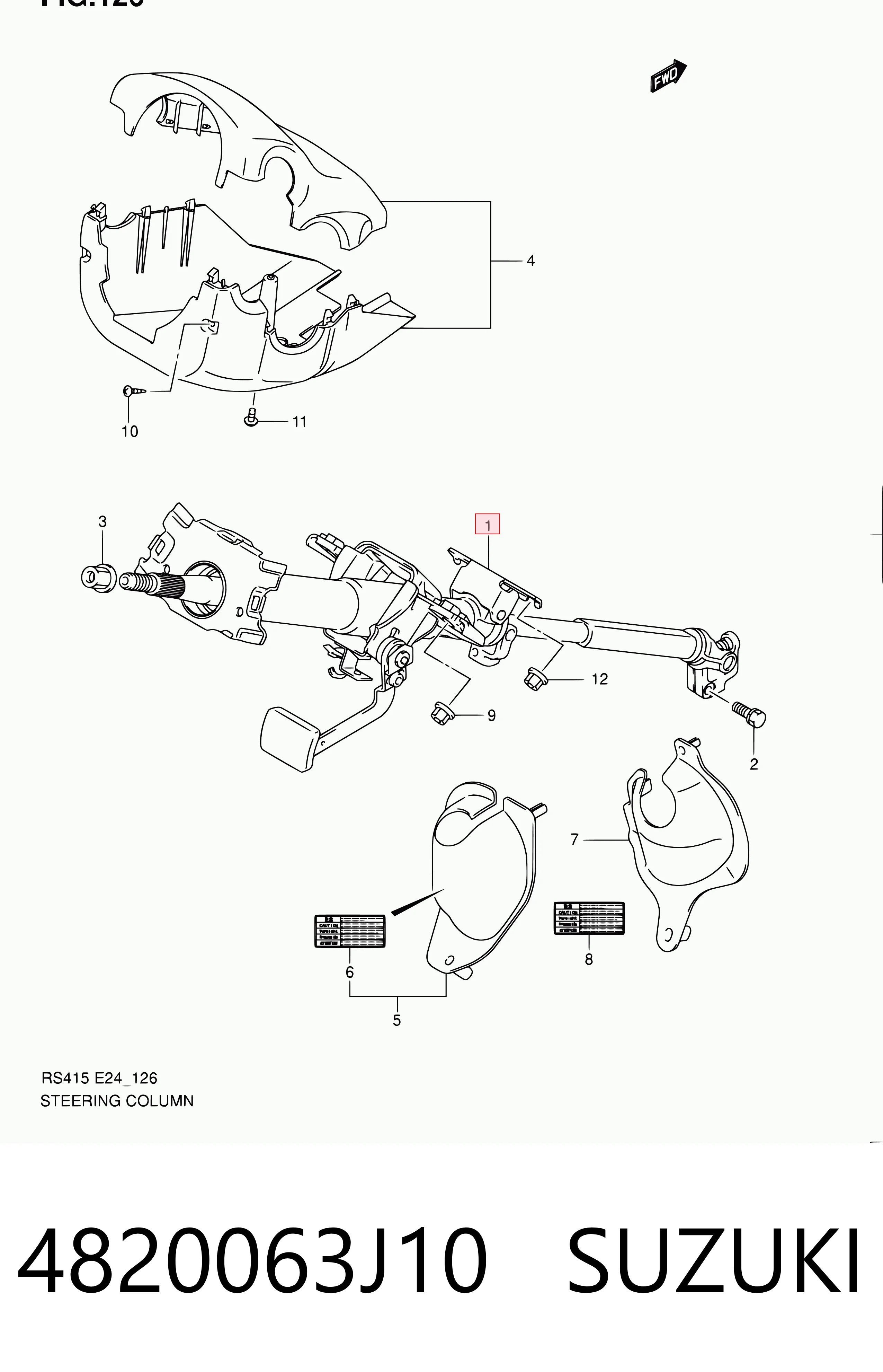 Coluna da direção Suzuki Swift III RS ao melhor preço