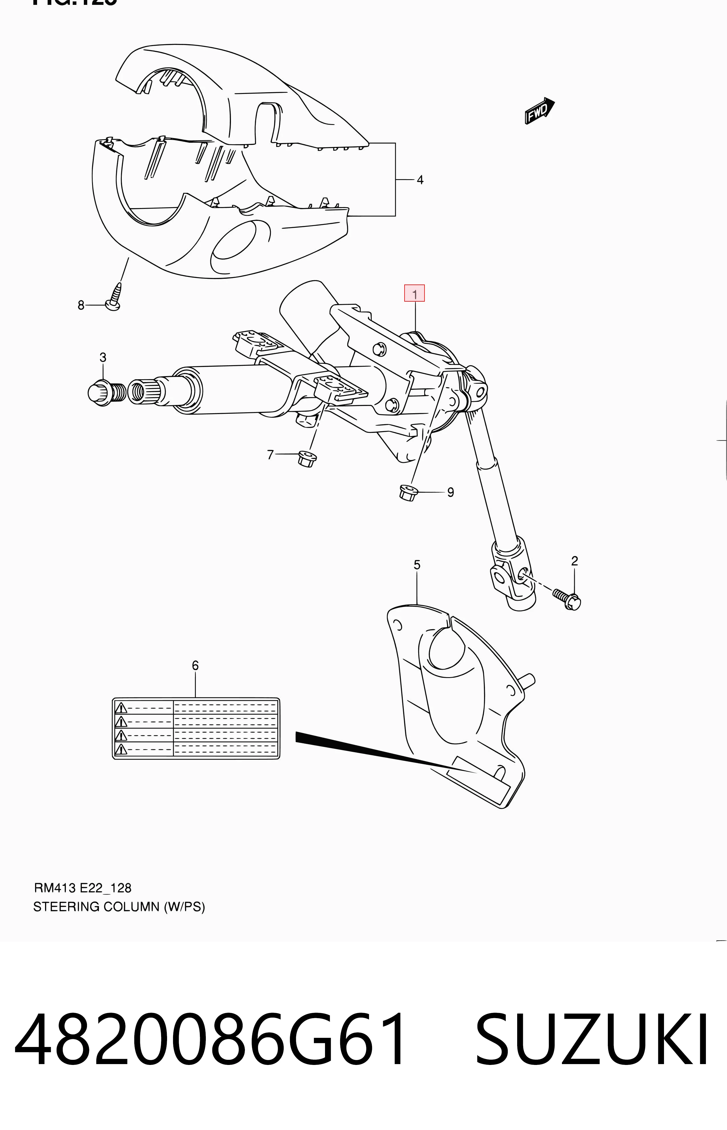 Coluna da direção para Suzuki Ignis II FH
