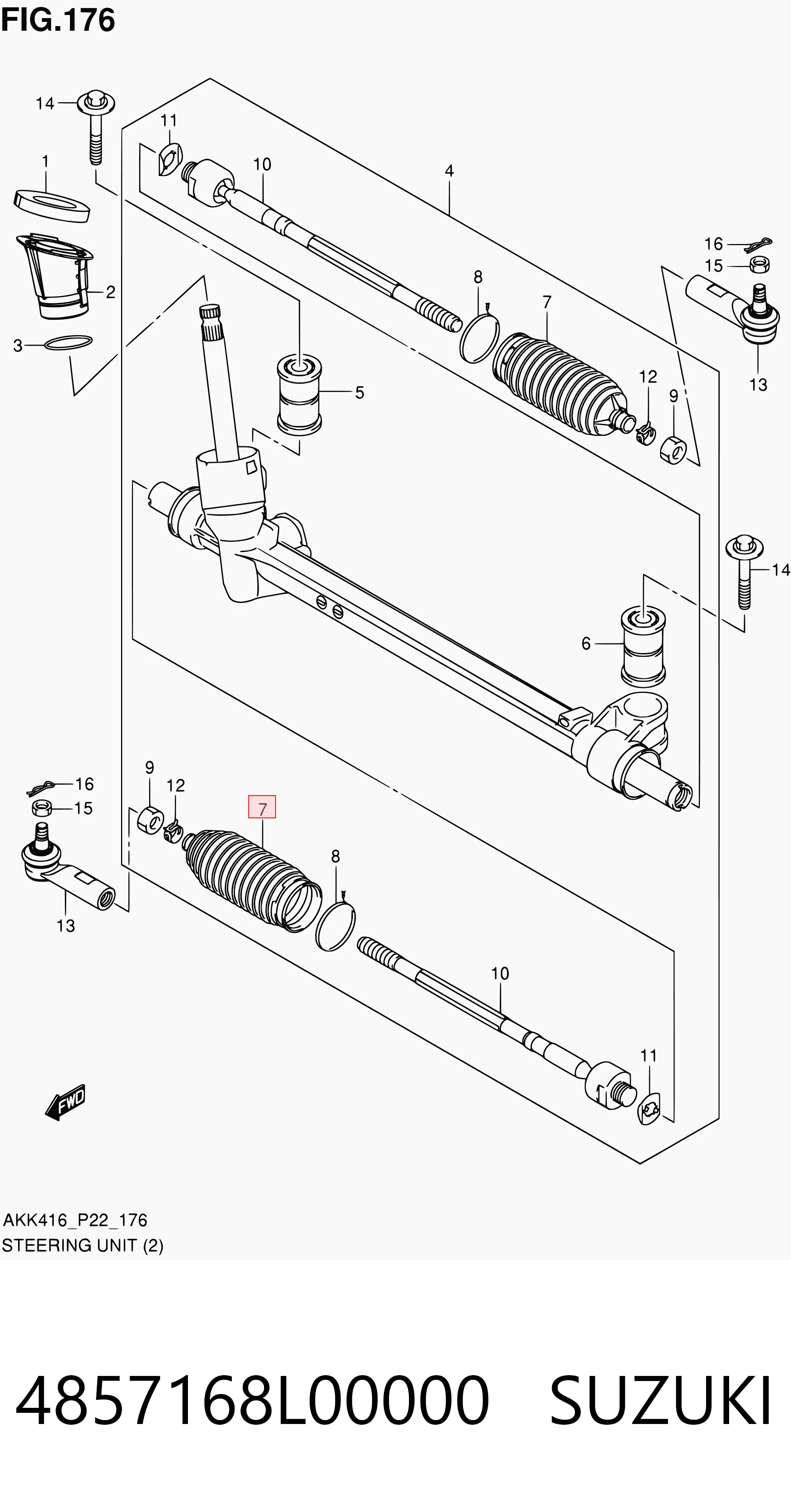Bota de proteção do mecanismo de direção (de cremalheira) para Suzuki Swift IV MZ, EZ