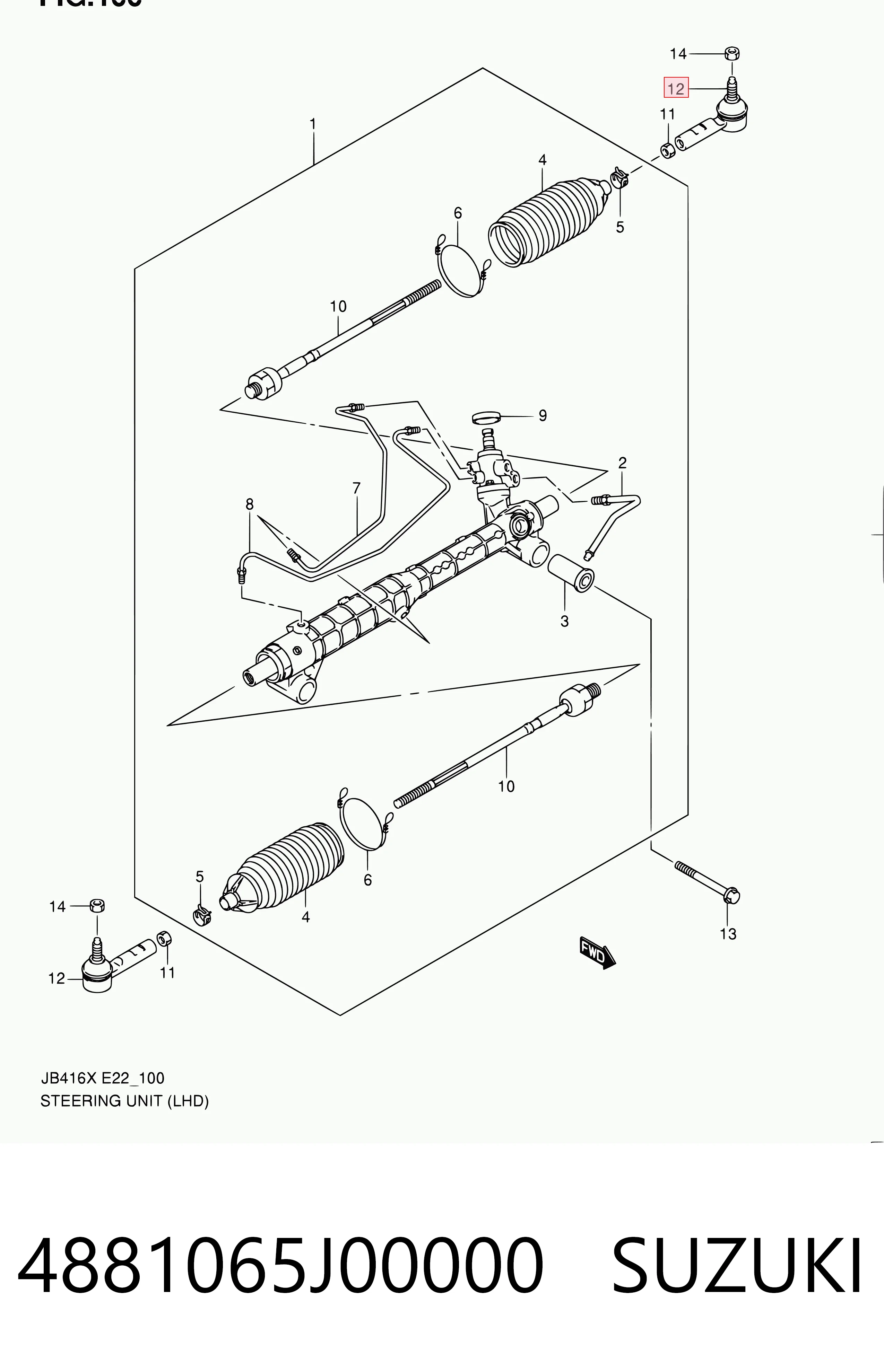  Ponta externa da barra de direção Suzuki Grand Vitara XL-7 SUV (JC) (2006 - 2009) XL-7