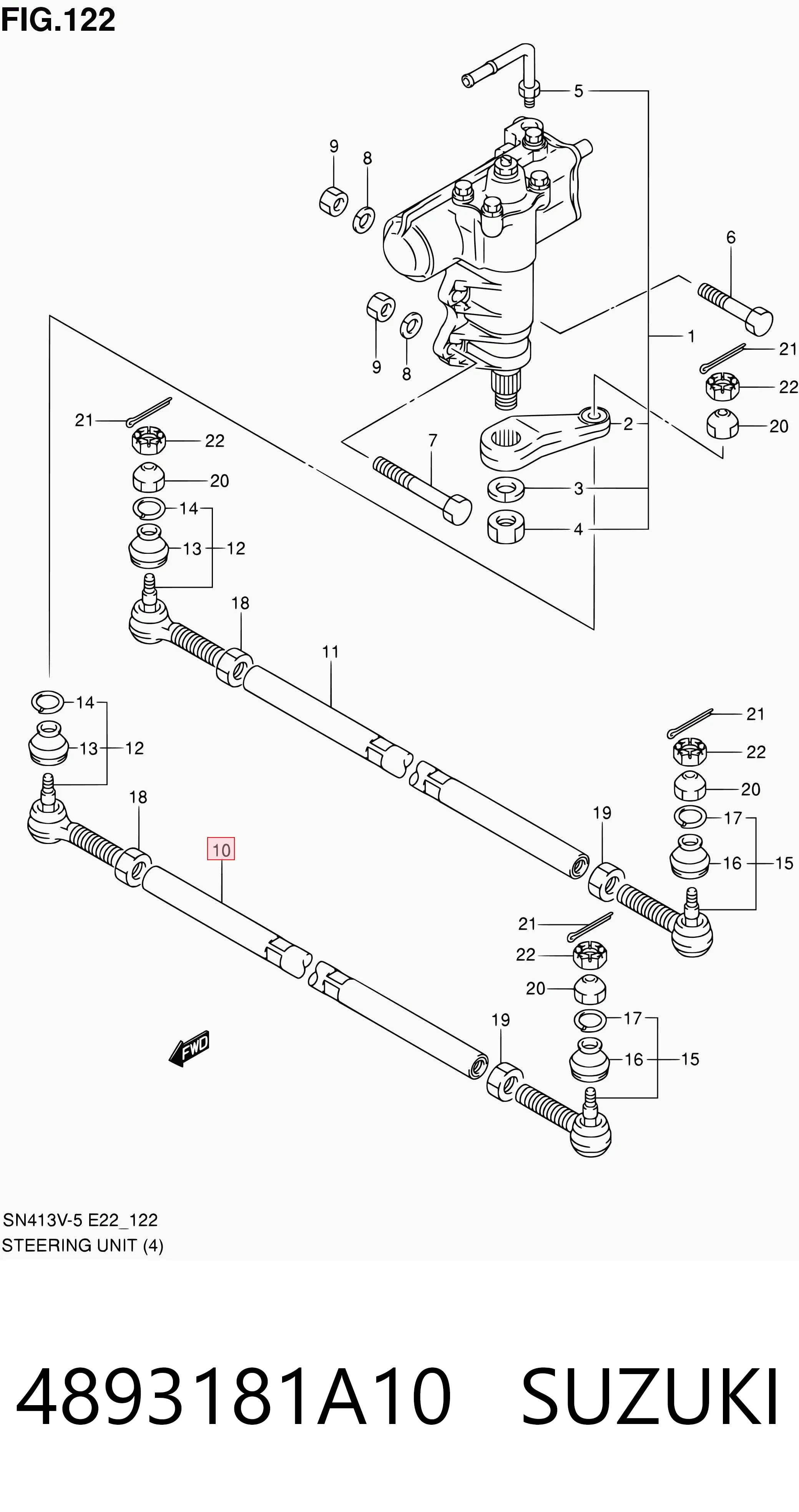 4893181A10 Suzuki Tração de direção direita