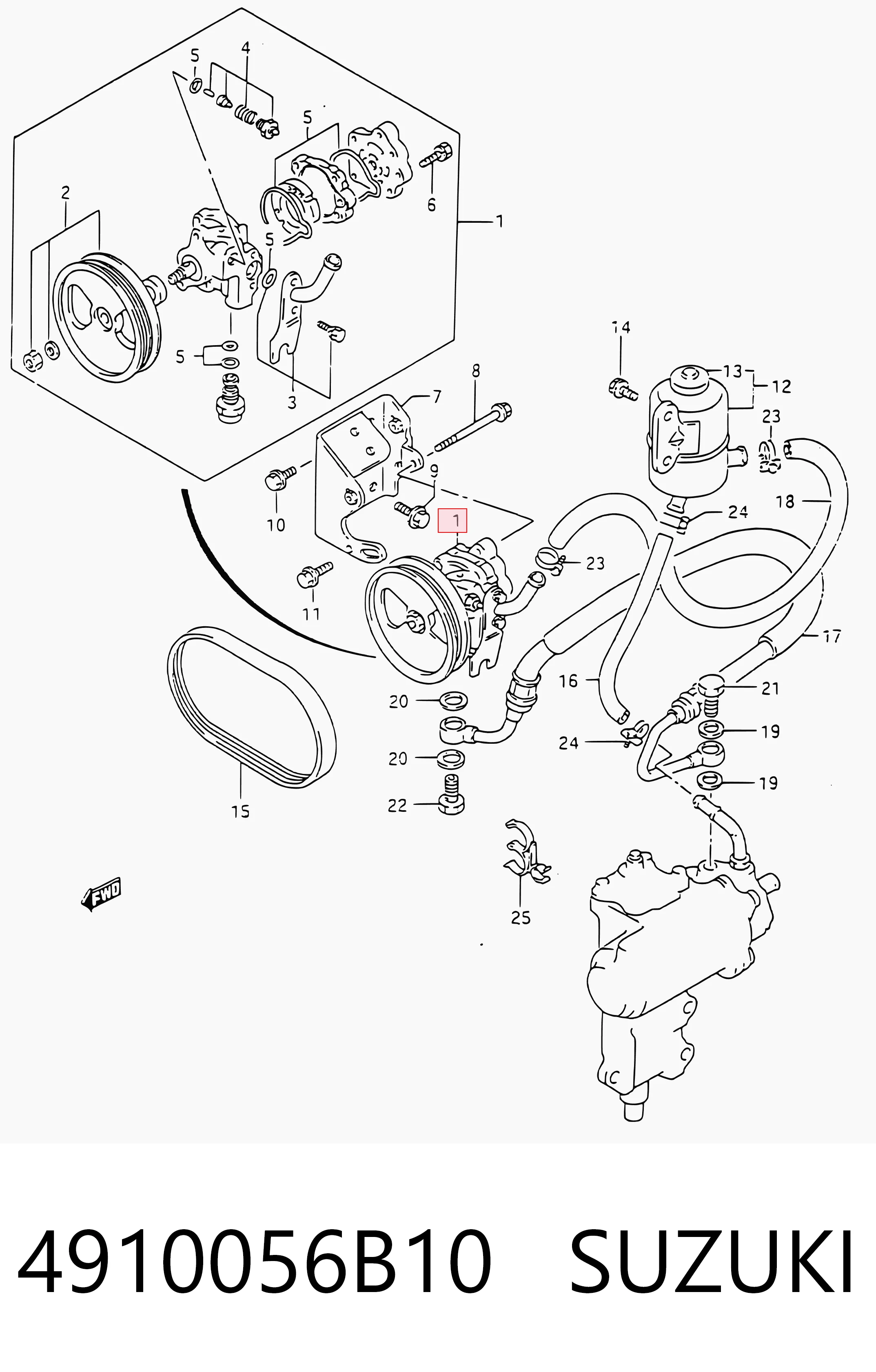 4910056B10 Suzuki Bomba da Direção hidrâulica assistida