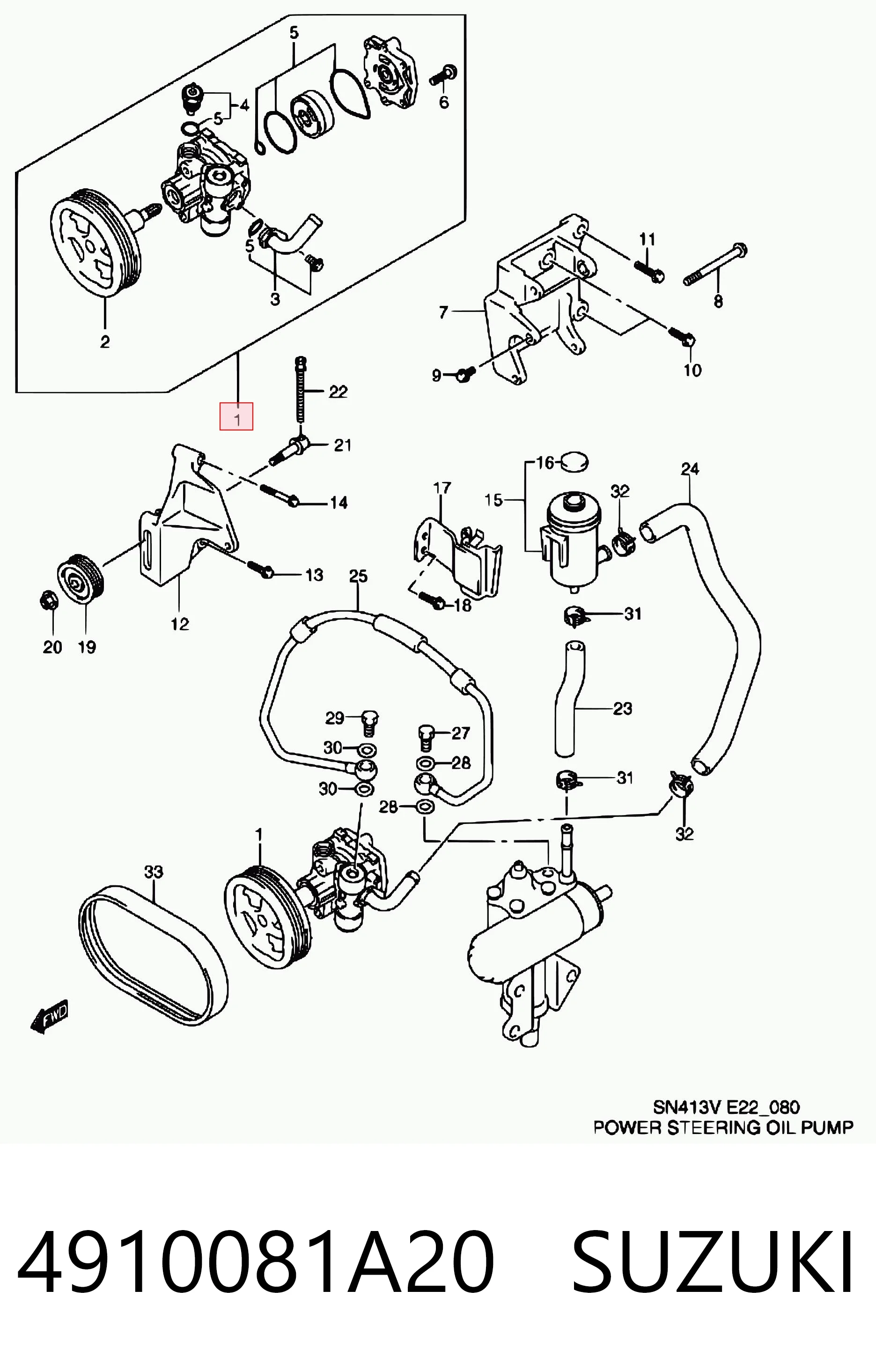 Bomba da Direção hidrâulica assistida Suzuki Jimny  FJ
