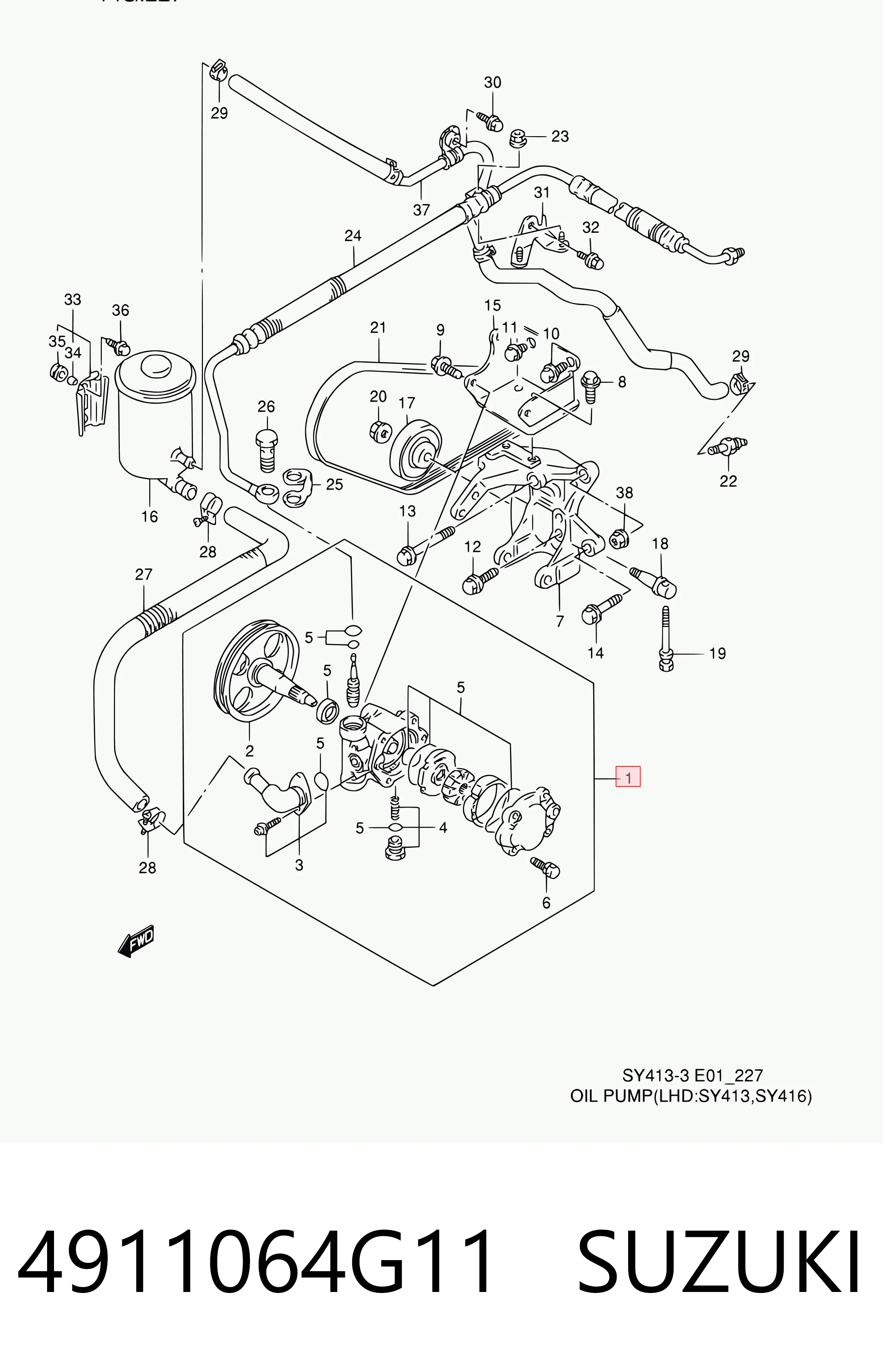 Bomba da Direção hidrâulica assistida para Suzuki Baleno  EG