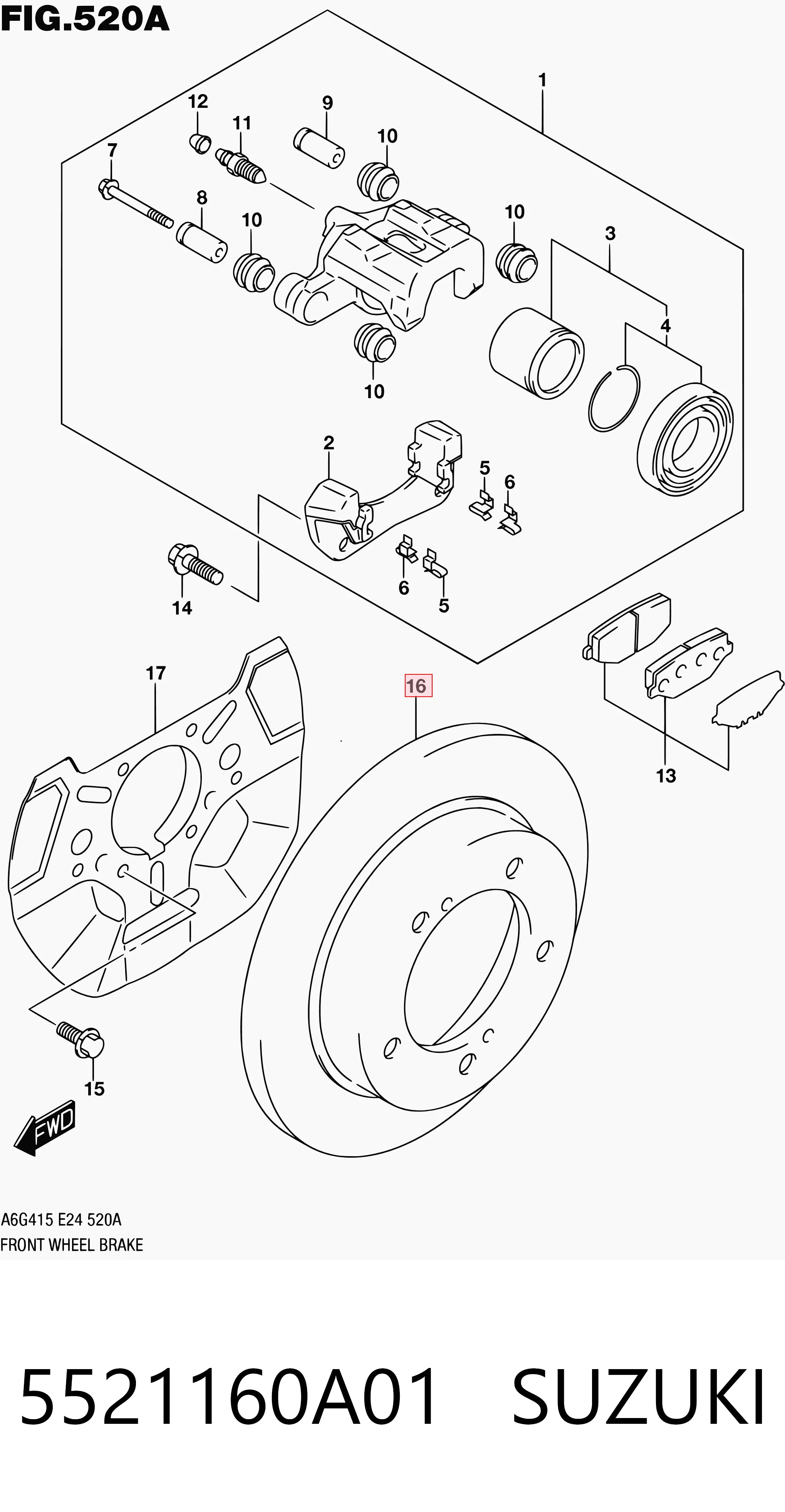 Disco do freio dianteiro Suzuki Jimny  FJ ao melhor preço