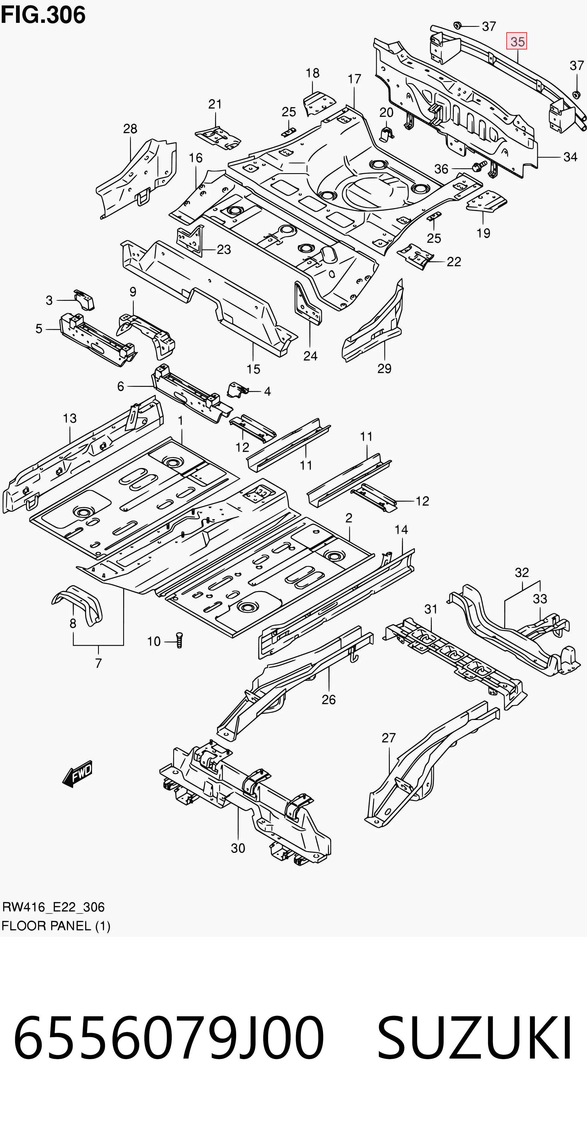 Reforçador do pára-choque traseiro para Suzuki SX4 GY
