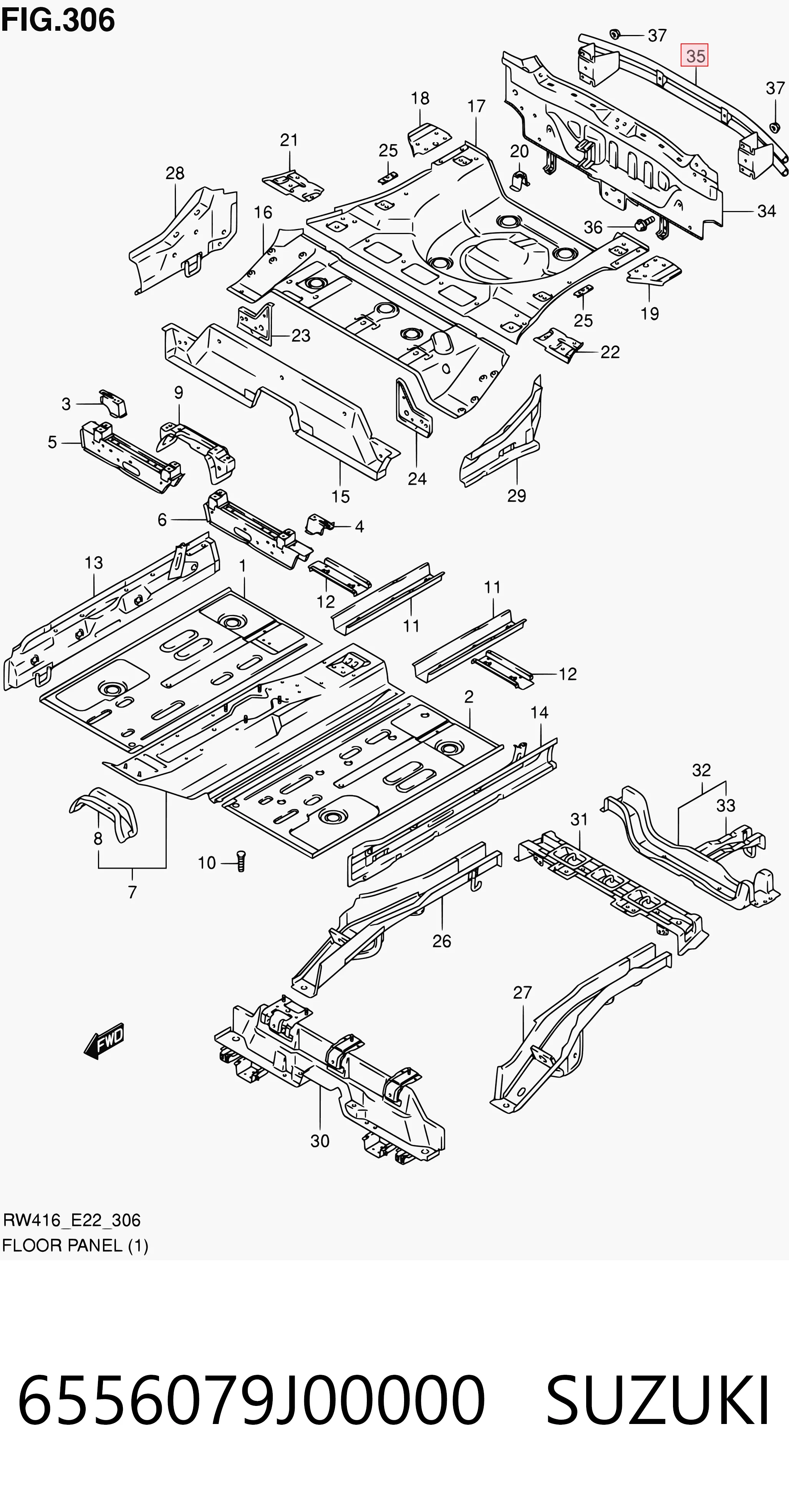 Reforçador do pára-choque traseiro para Suzuki SX4  GY