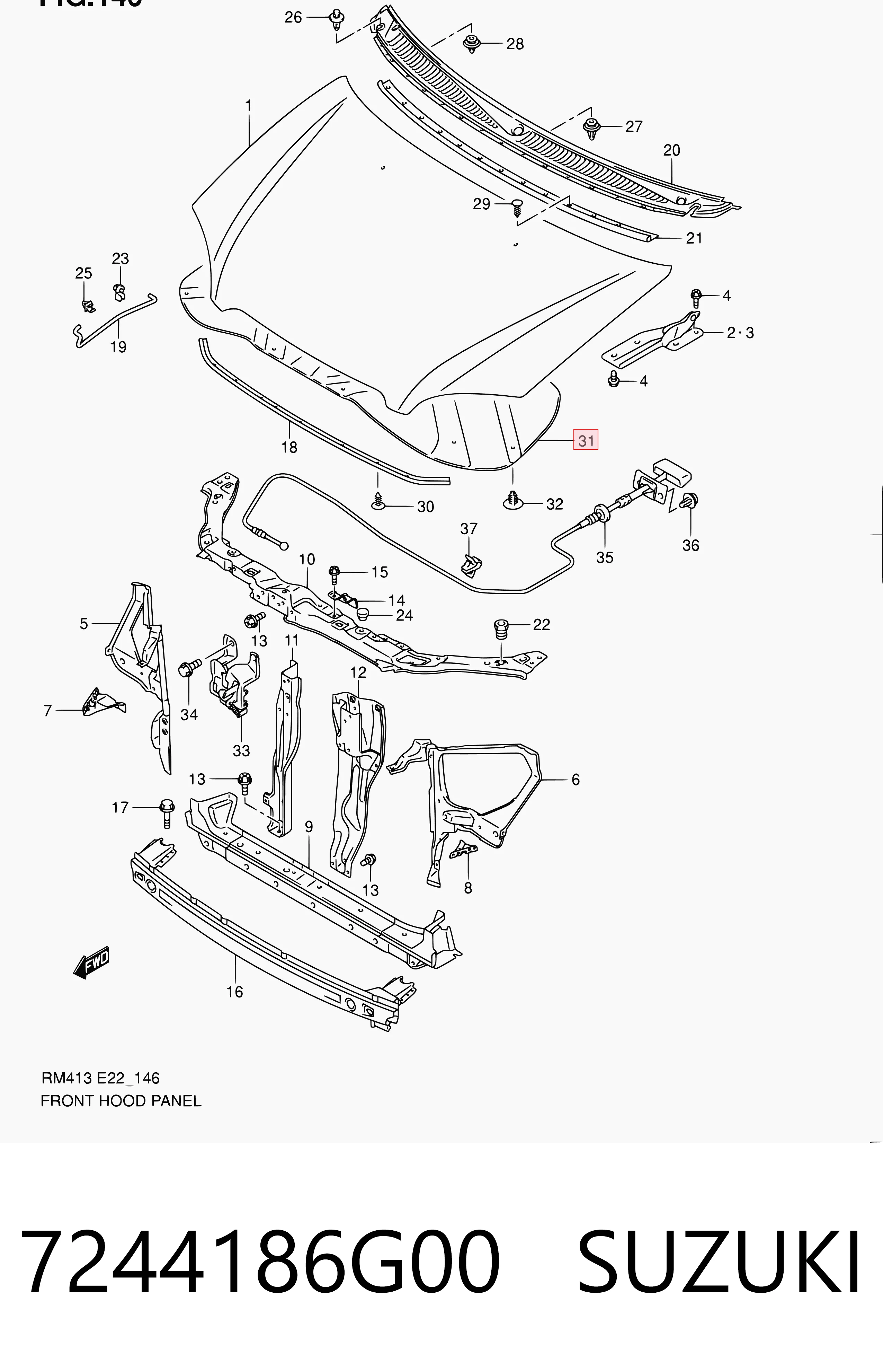 Isolamento de ruído da capota Suzuki Ignis II FH ao melhor preço