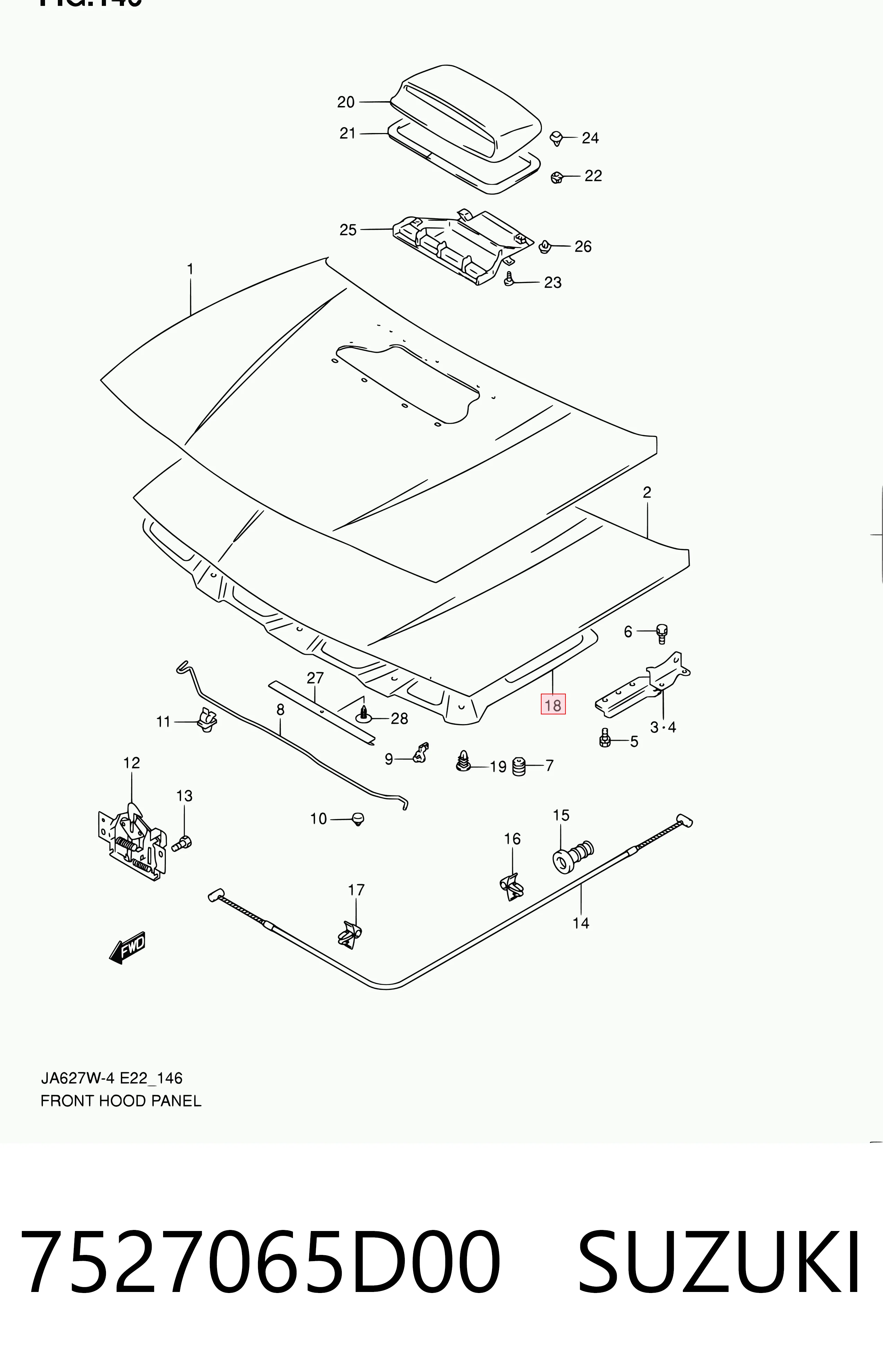 Isolamento de ruído da capota Suzuki Grand Vitara  FT, HT ao melhor preço