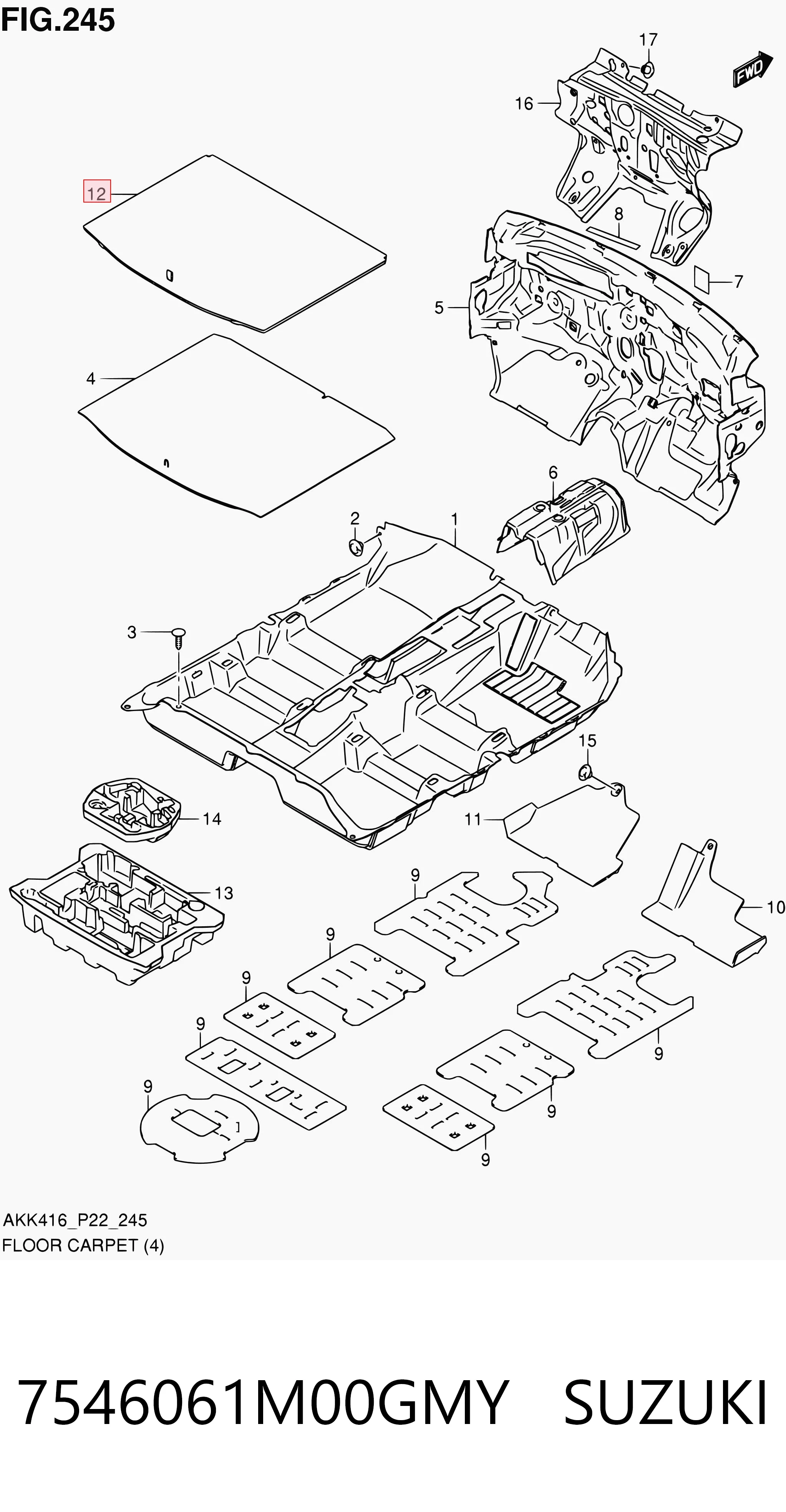 7546061M00GMY Suzuki