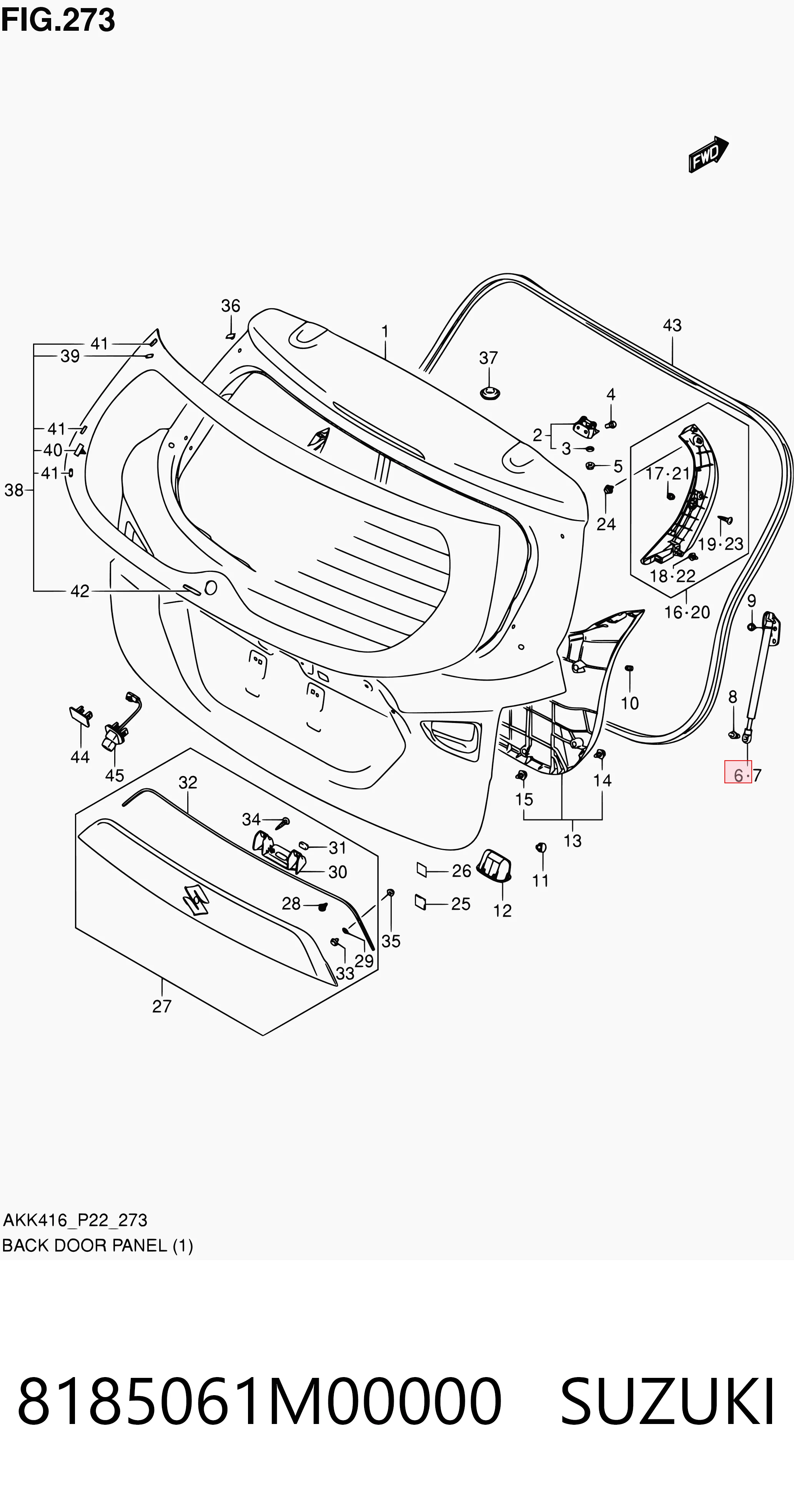 Amortecedor de tampa de porta-malas (de 3ª/5ª porta traseira) para Citroen C3 A51
