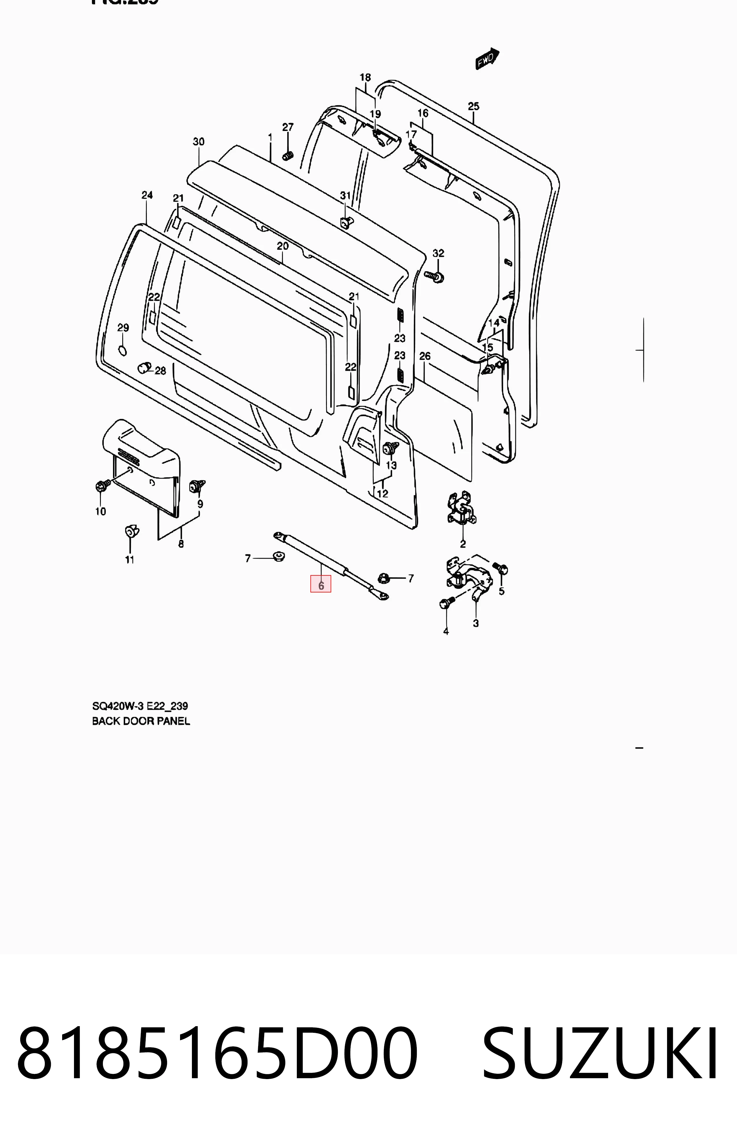 Compre S630I06 NPS Amortecedor de tampa de porta-malas (de 3ª/5ª porta traseira)