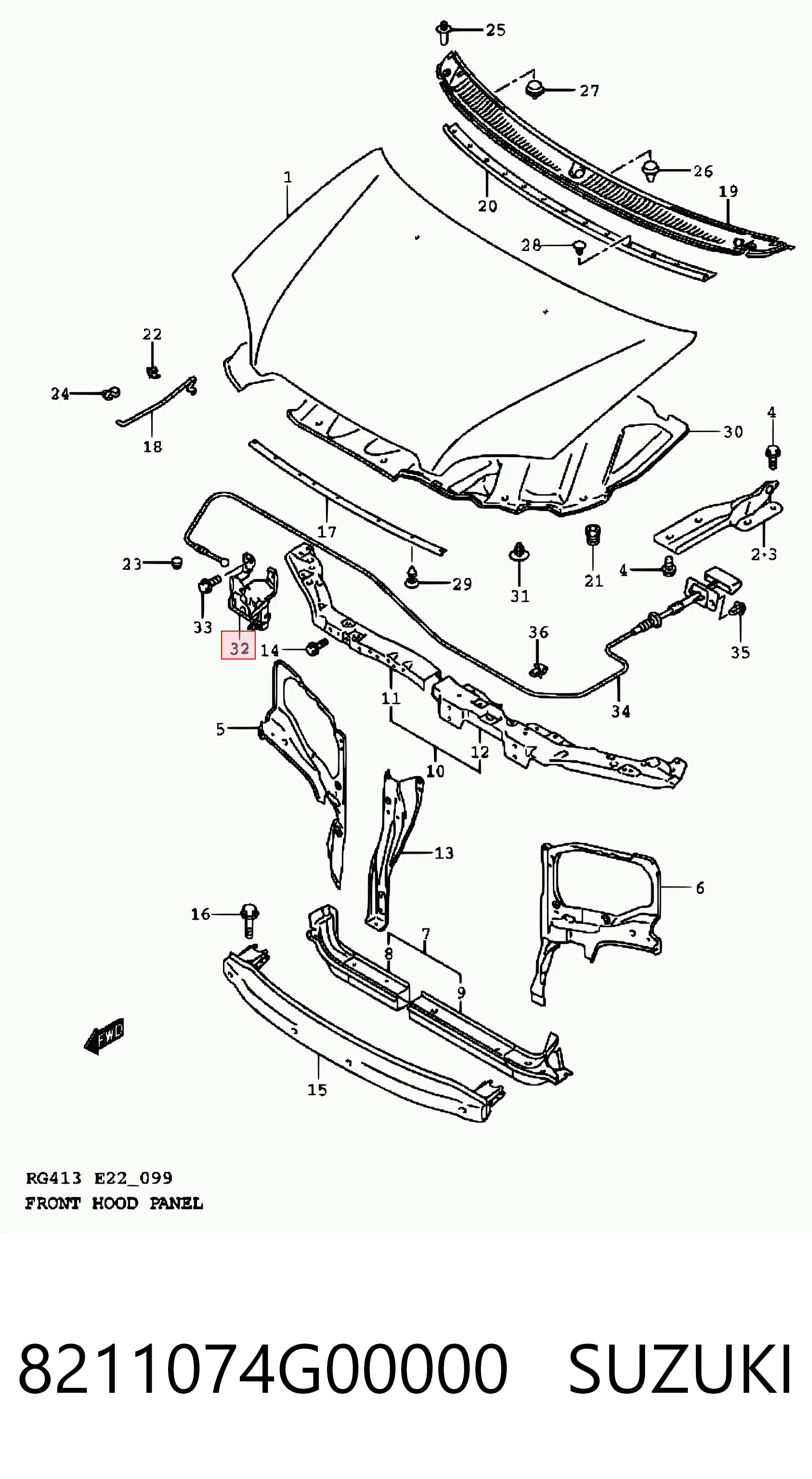 Fecho da capota Suzuki Ignis I FH ao melhor preço