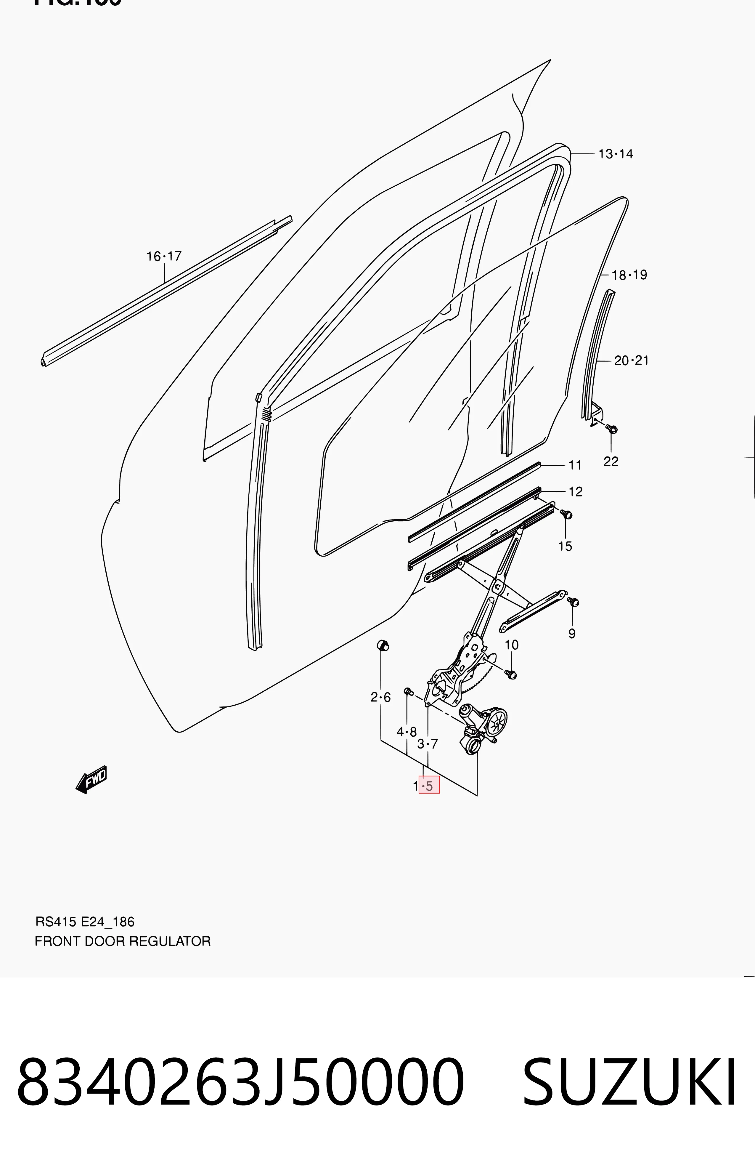 Mecanismo de acionamento de vidro da porta dianteira esquerda Suzuki Swift preço, a partir de 89,63 USD