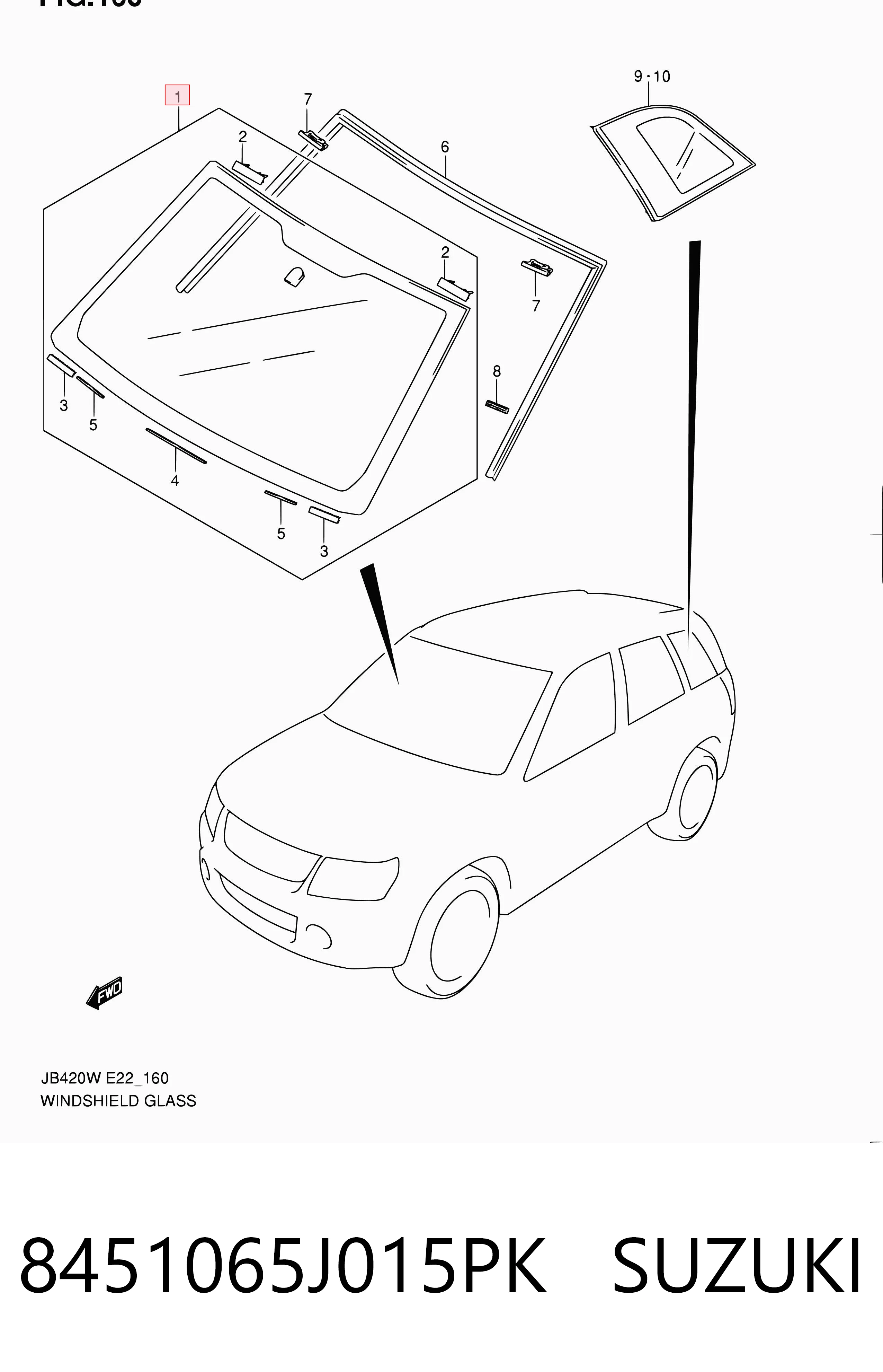 Pára-brisas Suzuki Grand Vitara  JB
