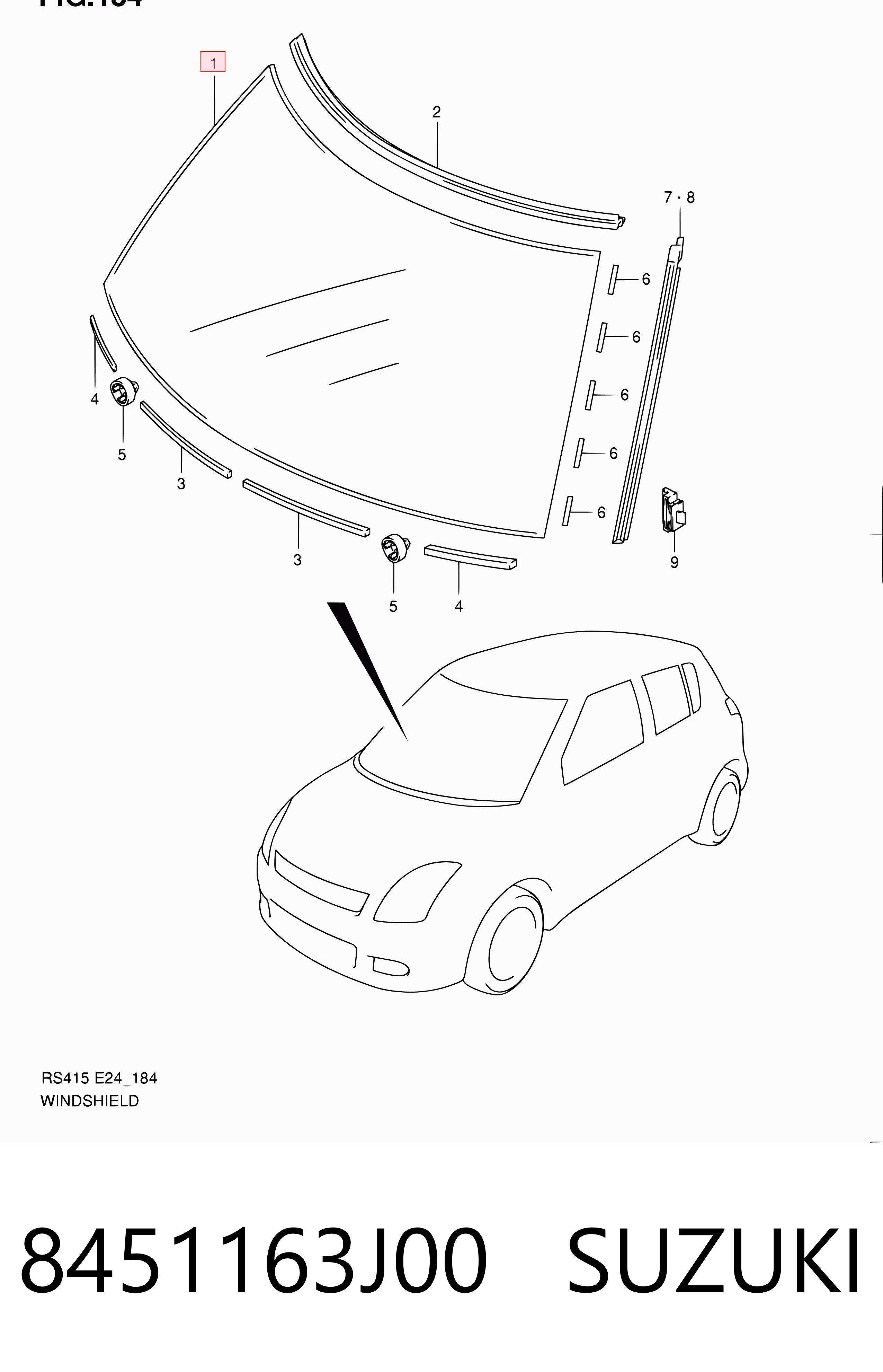 Pára-brisas para Suzuki Swift III RS