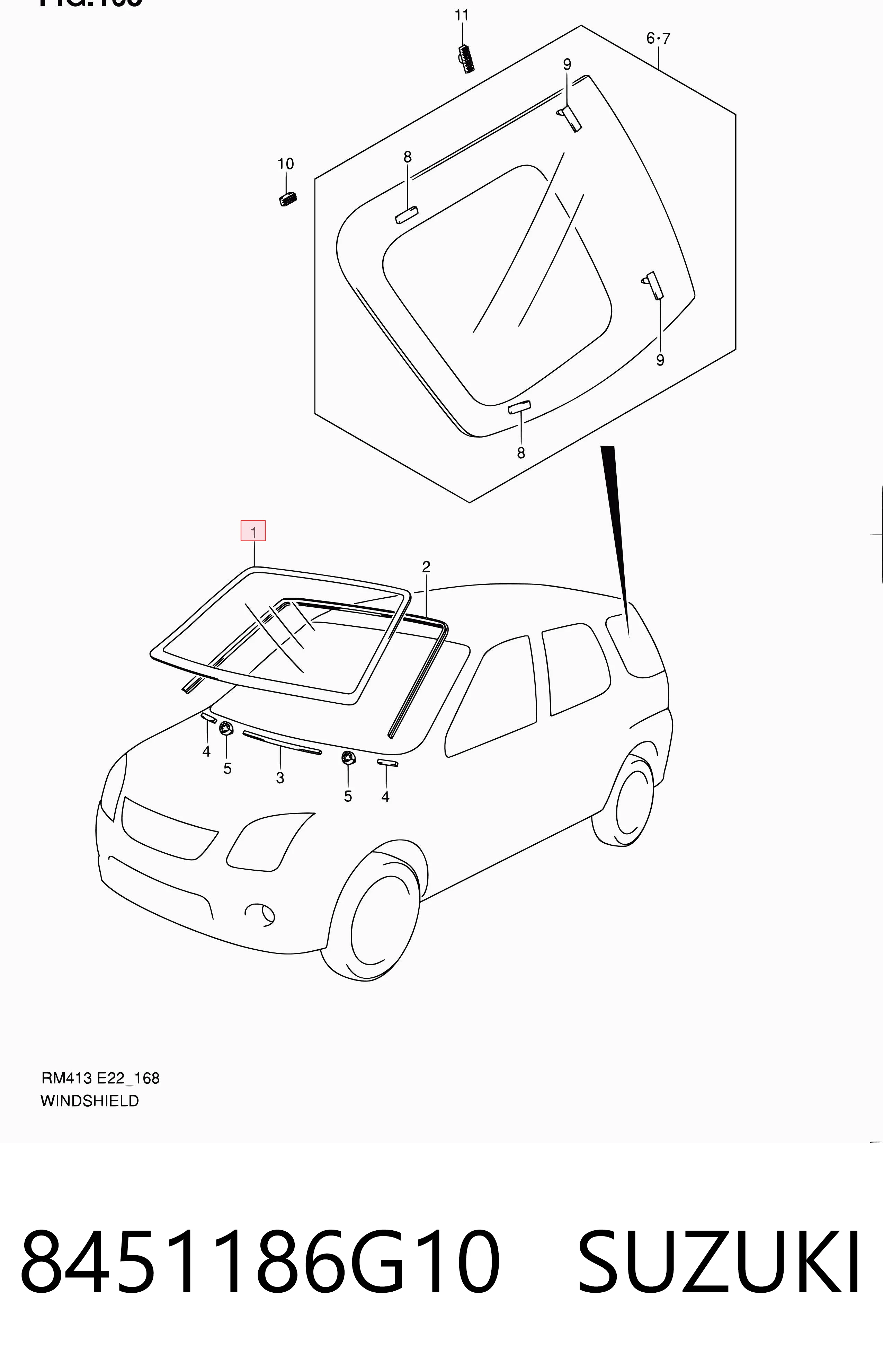 Pára-brisas para Suzuki Ignis FH
