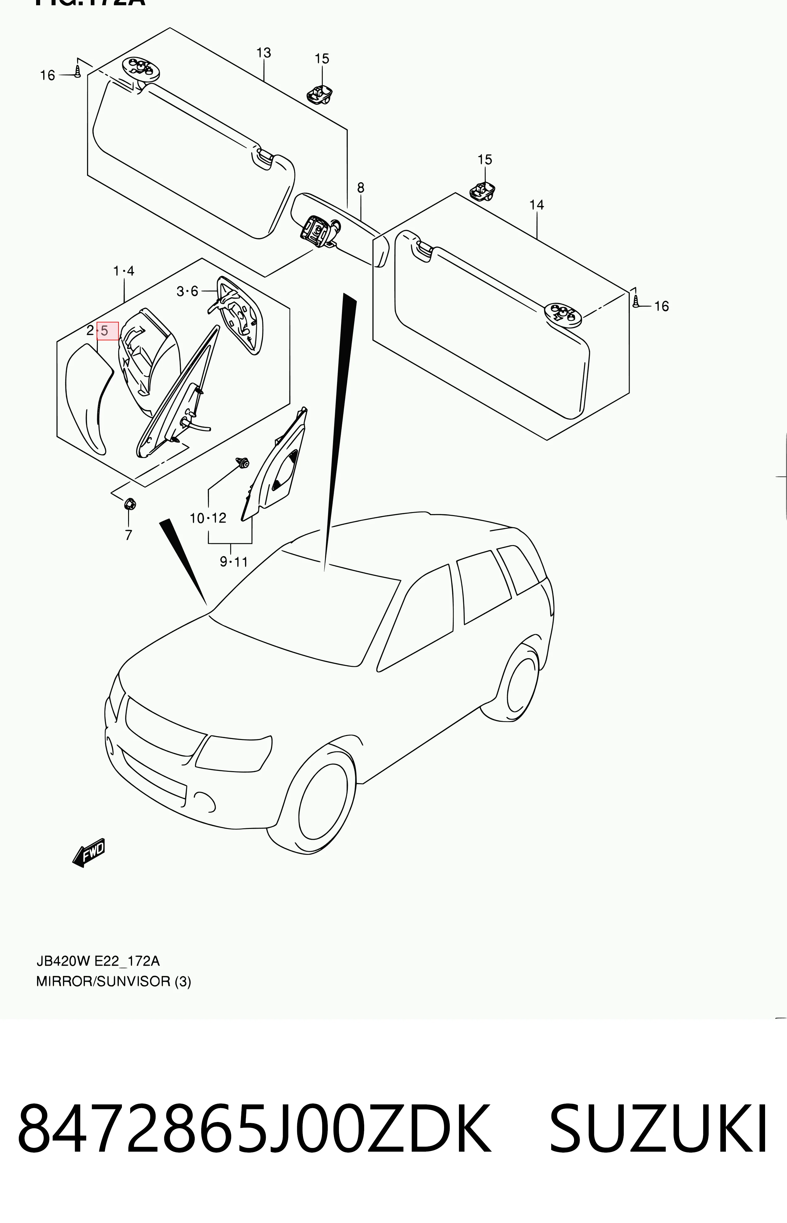 8472865J00ZDK Suzuki