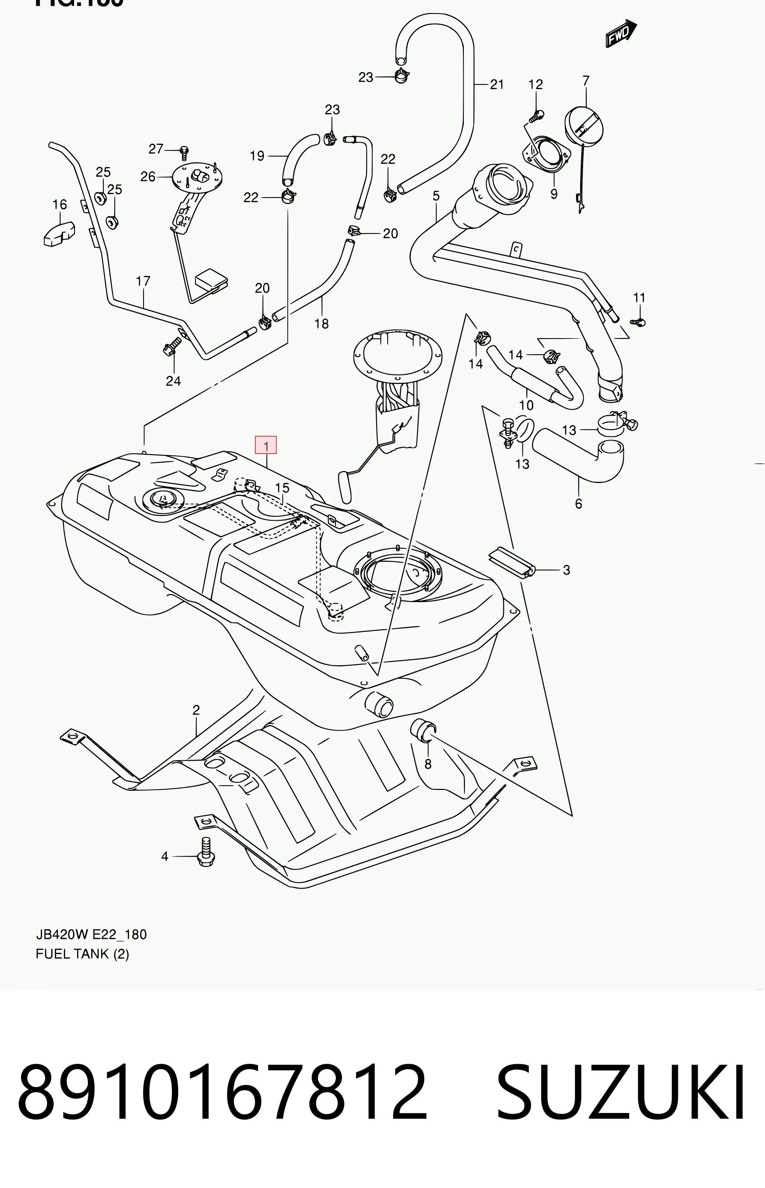 Tanque de combustível para Suzuki Grand Vitara JB