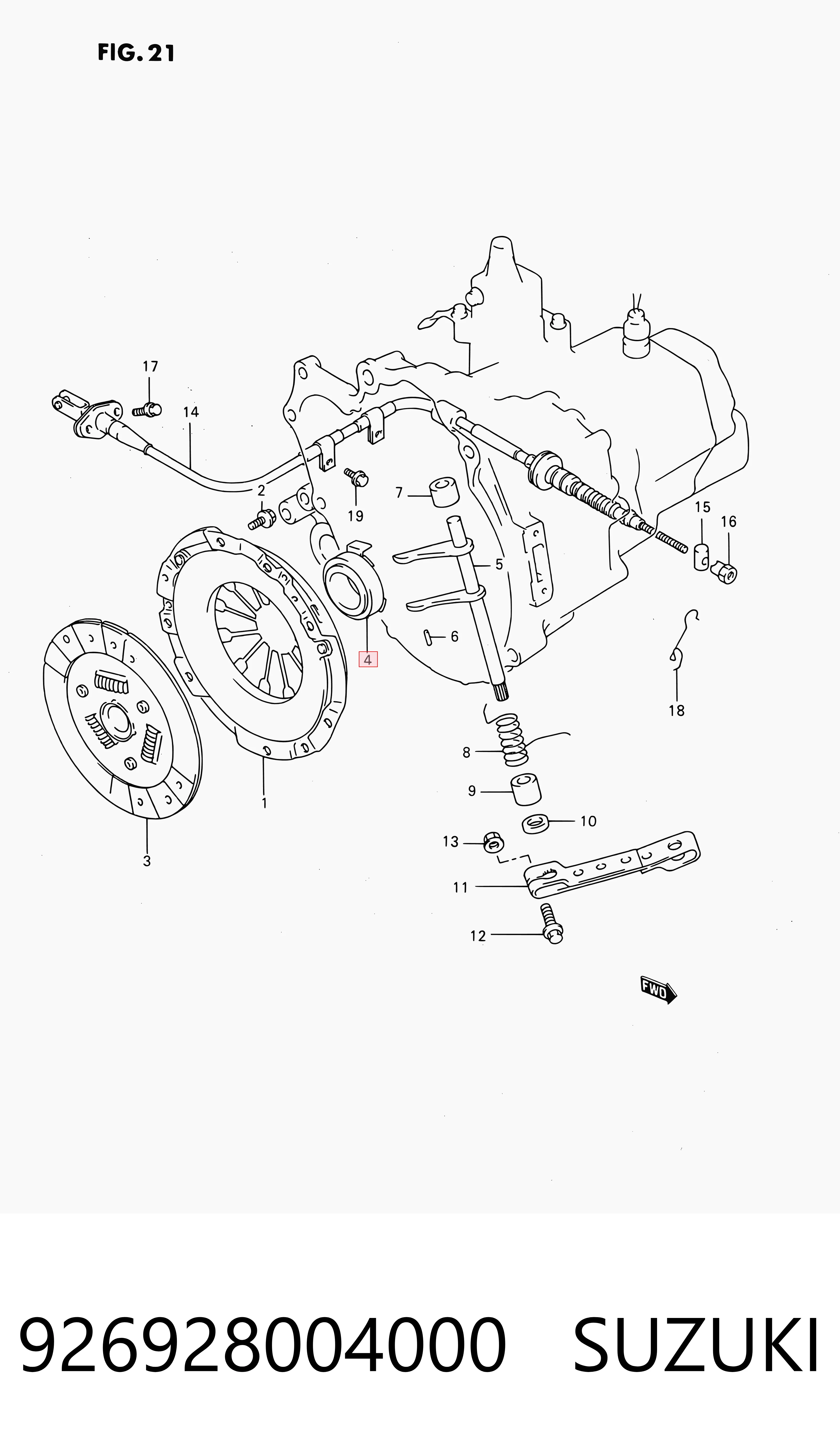 926928004000 Suzuki Rolamento de liberação de embraiagem