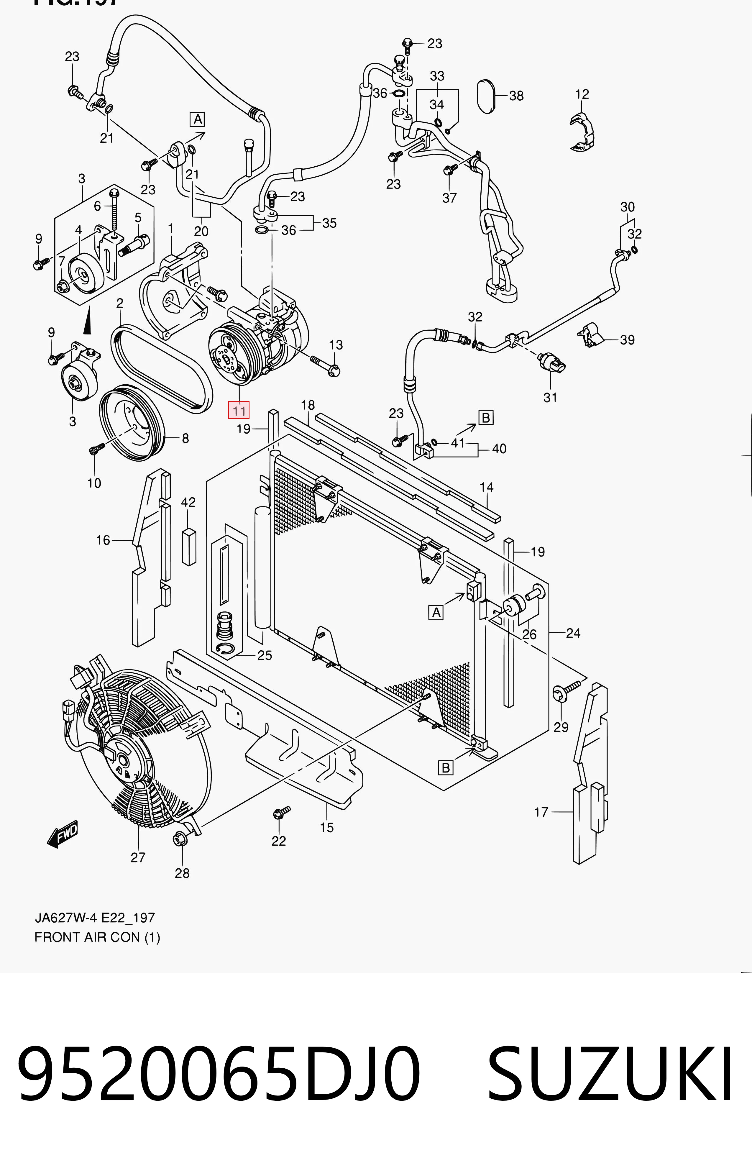 Acoplamento (bobina magnética) do compressor de aparelho de ar condicionado para Toyota Hilux N