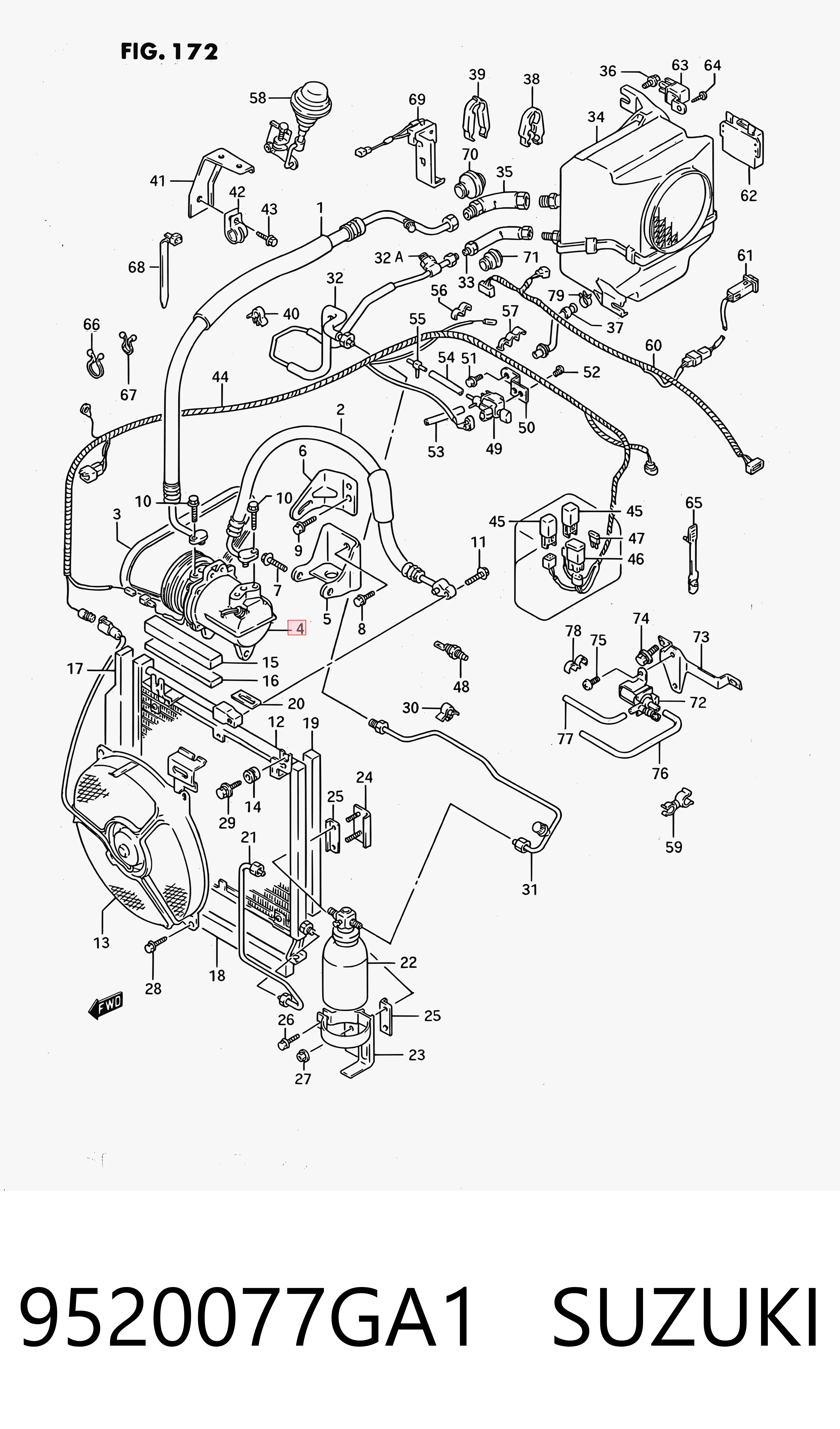  Compressor de aparelho de ar condicionado Suzuki Jimny SUV (FJ) (1998 - 2026) 