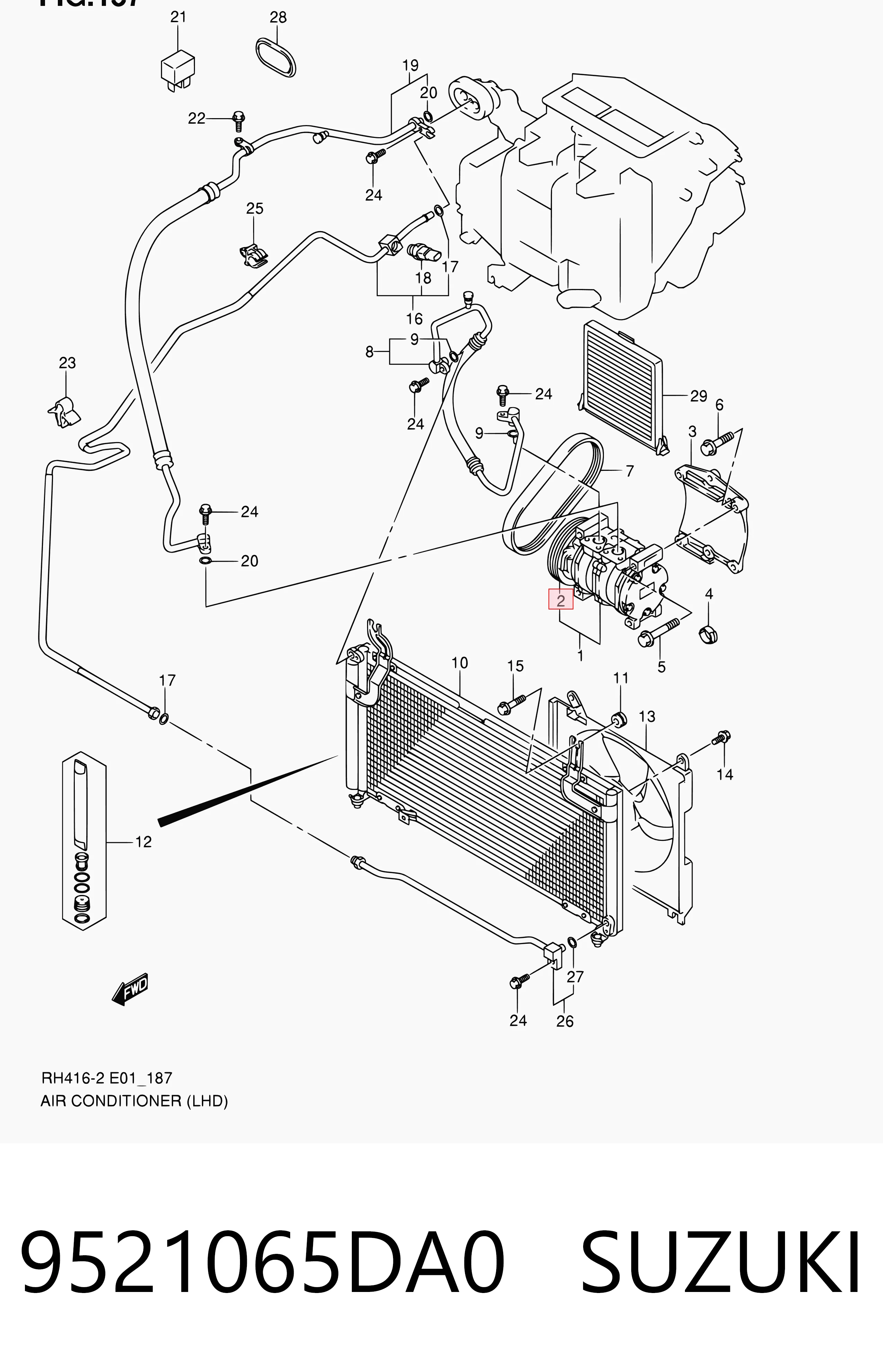  Acoplamento (bobina magnética) do compressor de aparelho de ar condicionado Lexus RX 300/330/350/400H SUV (U3) (2003 - 2008) 300/330/350/400H