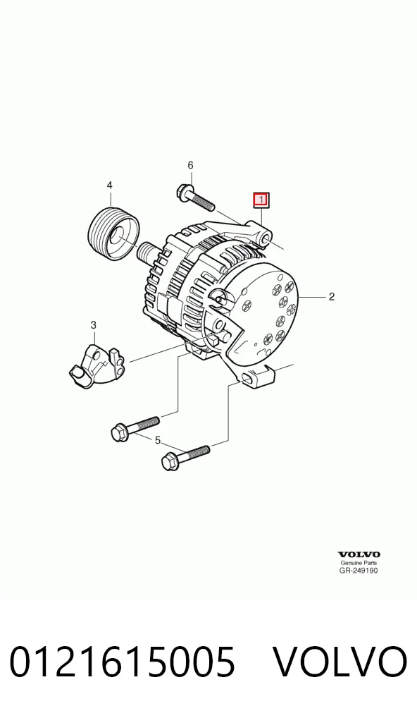 0121615005 Volvo Gerador