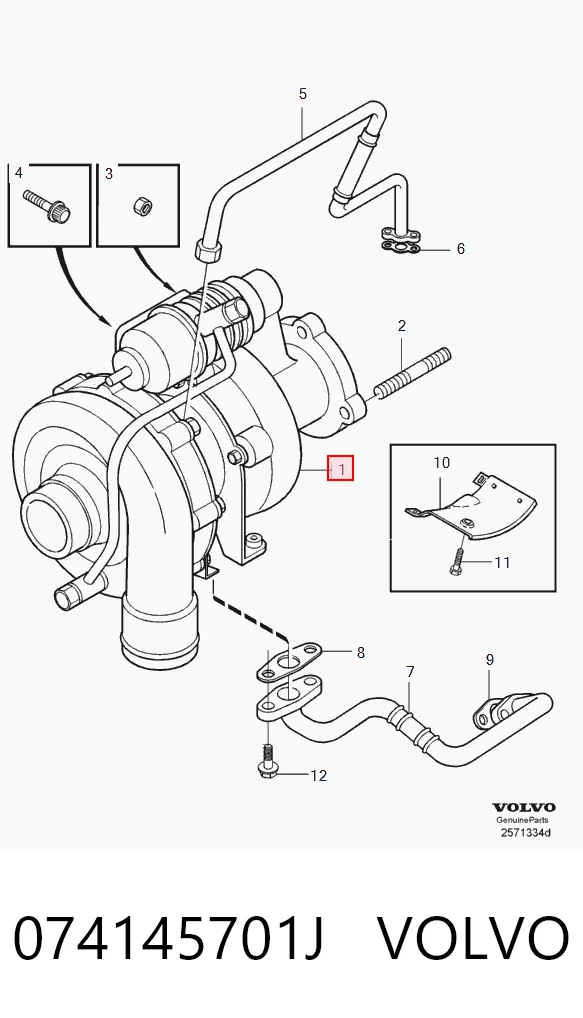 Turbina Volvo V70 preço, a partir de 127,38 USD