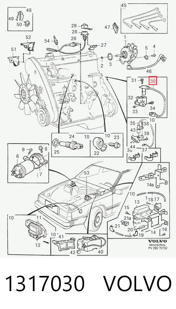 1317030 Volvo Sensor de posição (de revoluções) de cambota