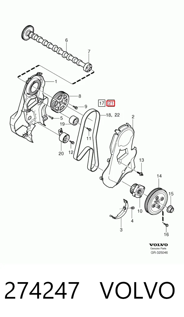 Compre Correia do mecanismo de distribuição de gás Volvo XC90 