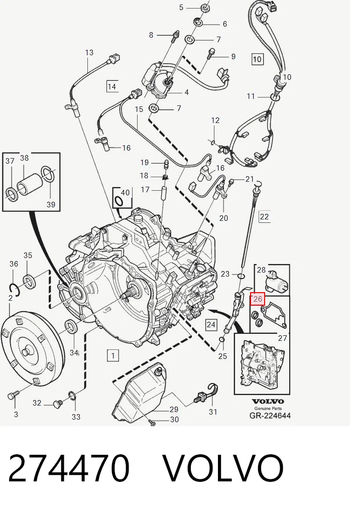 274470 Volvo Filtro da Caixa Automática de Mudança