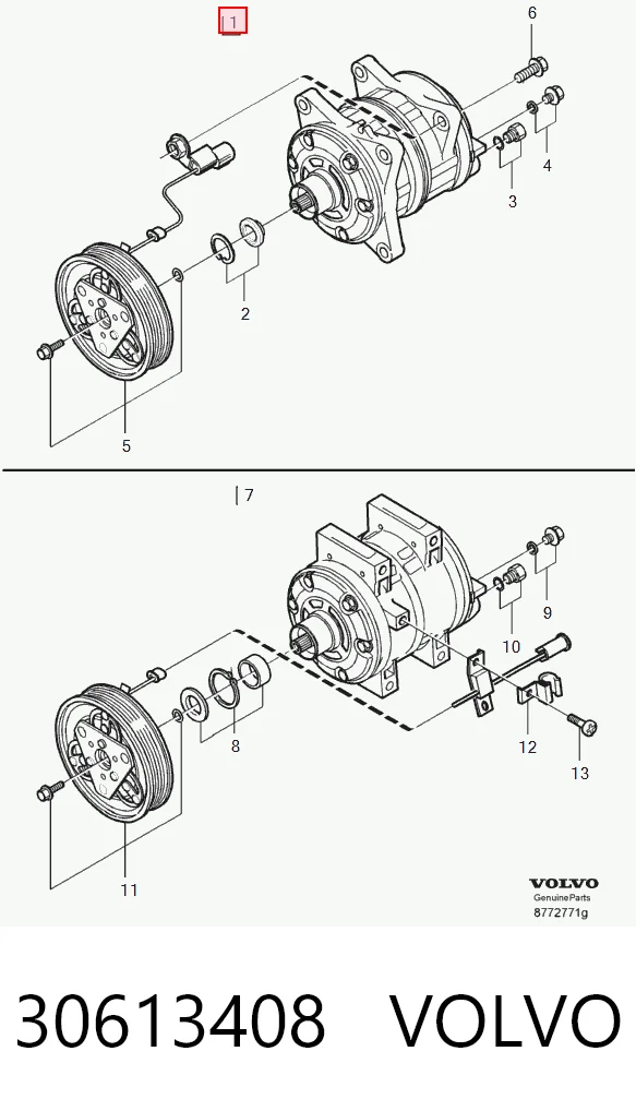 30613408 Volvo Compressor de aparelho de ar condicionado