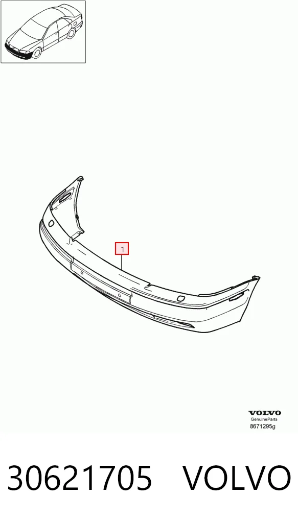 Pára-choque dianteiro para Volvo V40  VW