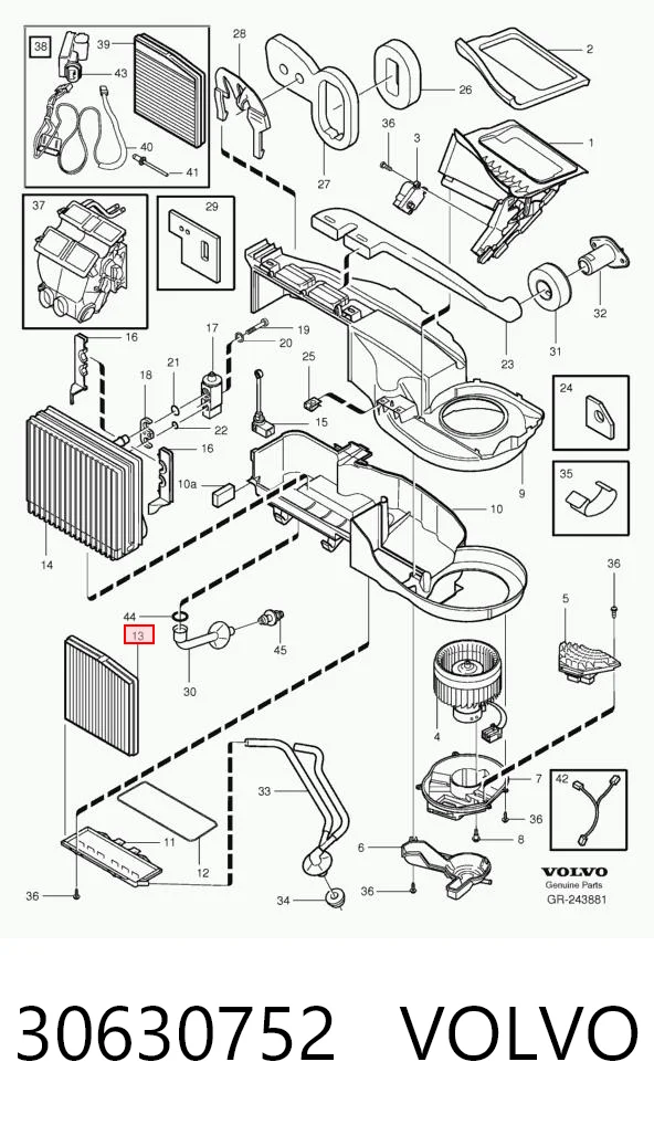30630752 Volvo Filtro de salão