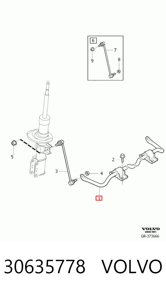 30635778 Volvo Estabilizador dianteiro