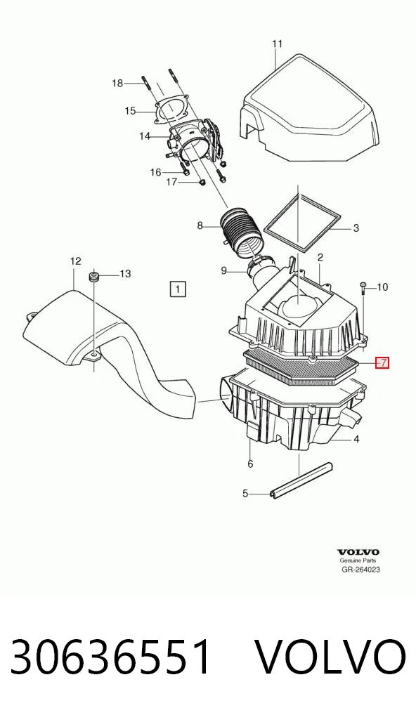 30636551 Volvo Filtro de ar