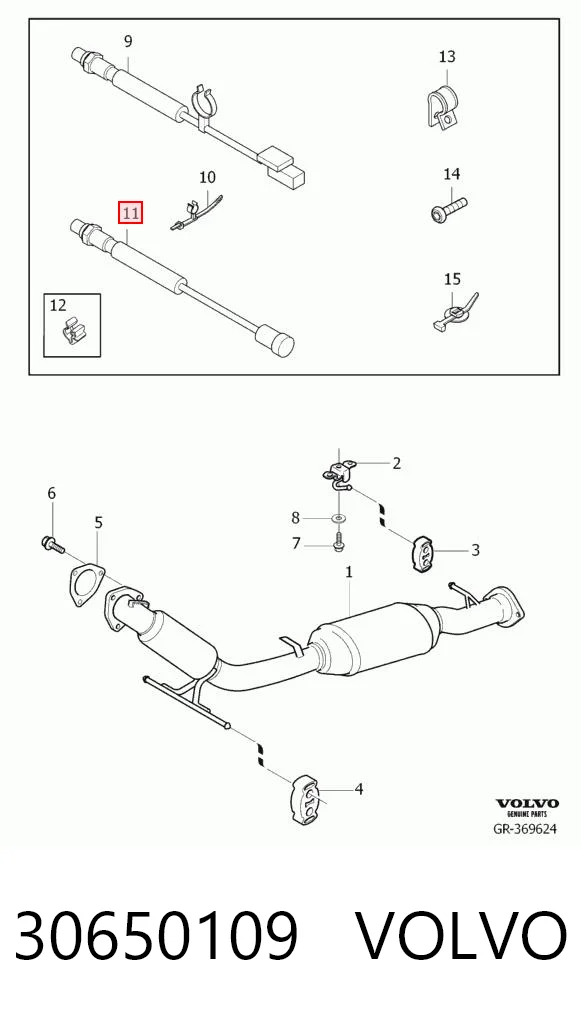 30650109 Volvo Sonda lambda, sensor de oxigênio