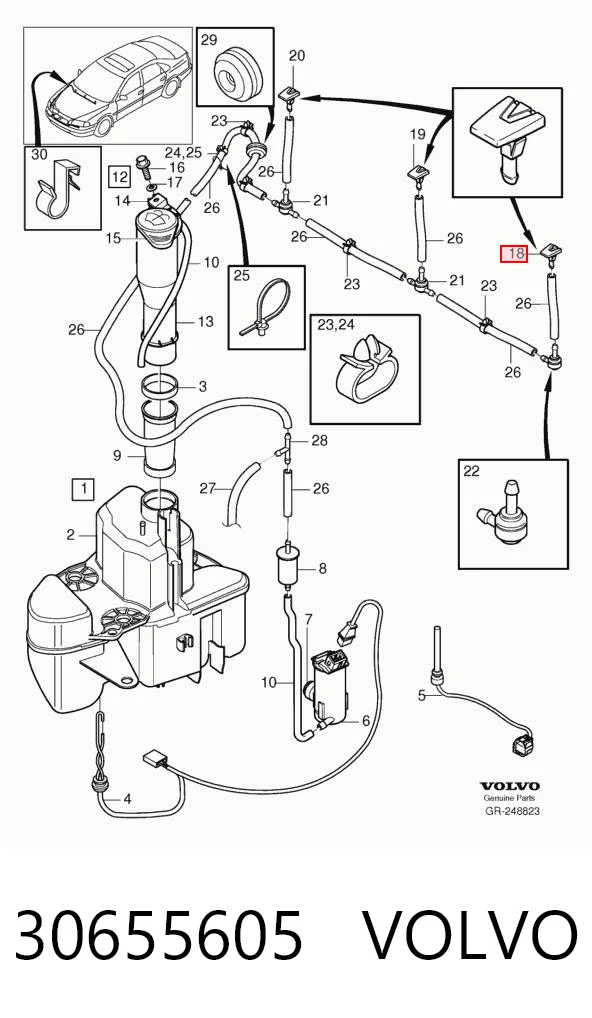 Compre WWNVO30655605 Goodway Injetor de fluido para lavador de pára-brisas
