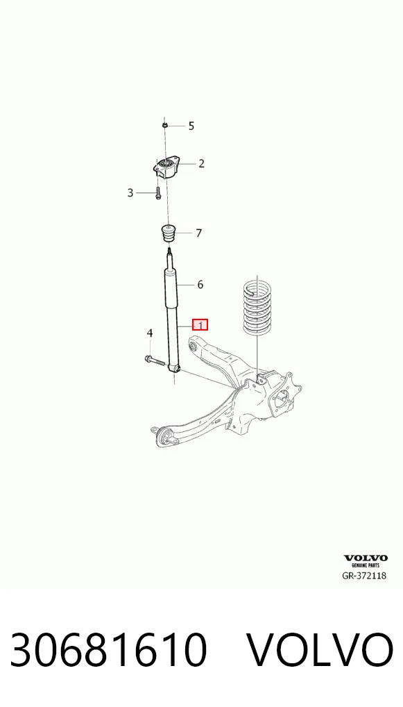 30681610 Volvo Amortecedor traseiro