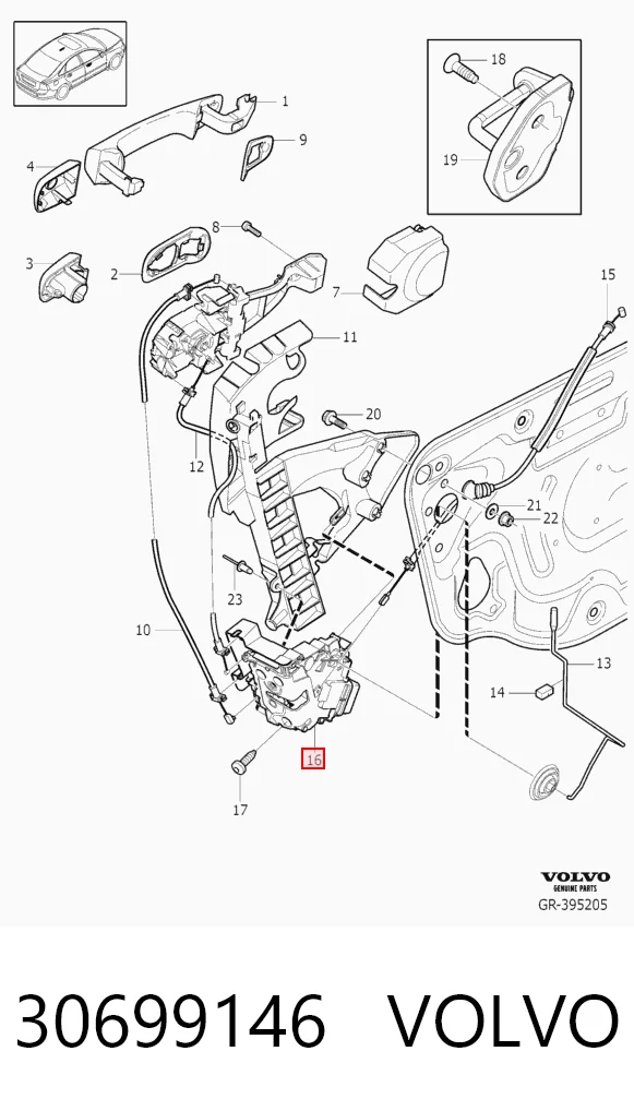 Compre Fecho da porta dianteira esquerda Volvo V50 
