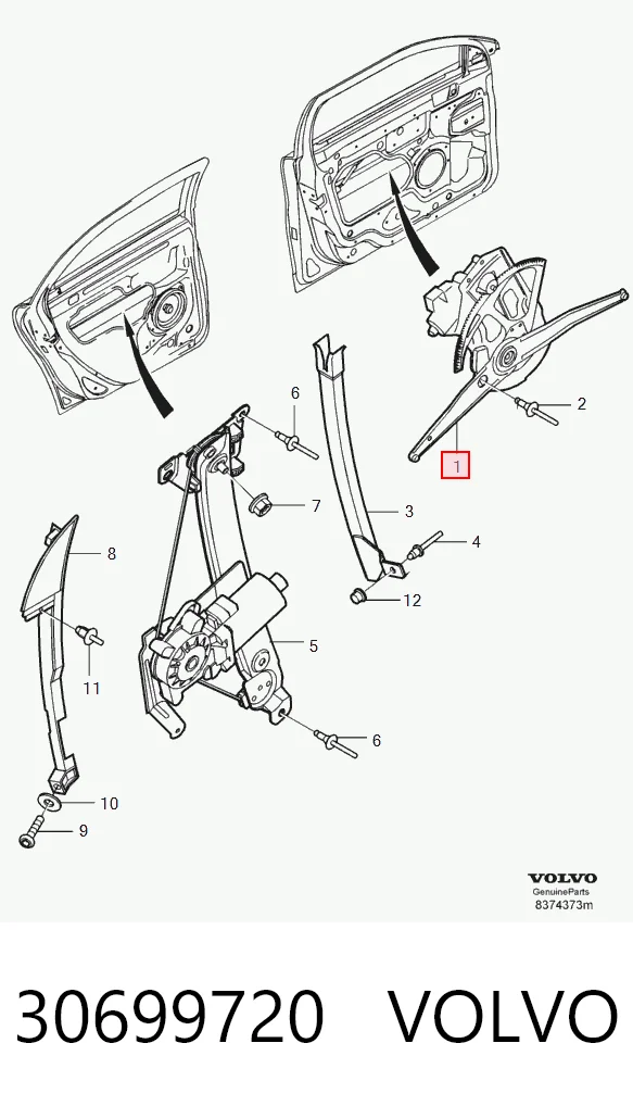 Compre Mecanismo de acionamento de vidro da porta dianteira esquerda Volvo S80 1
